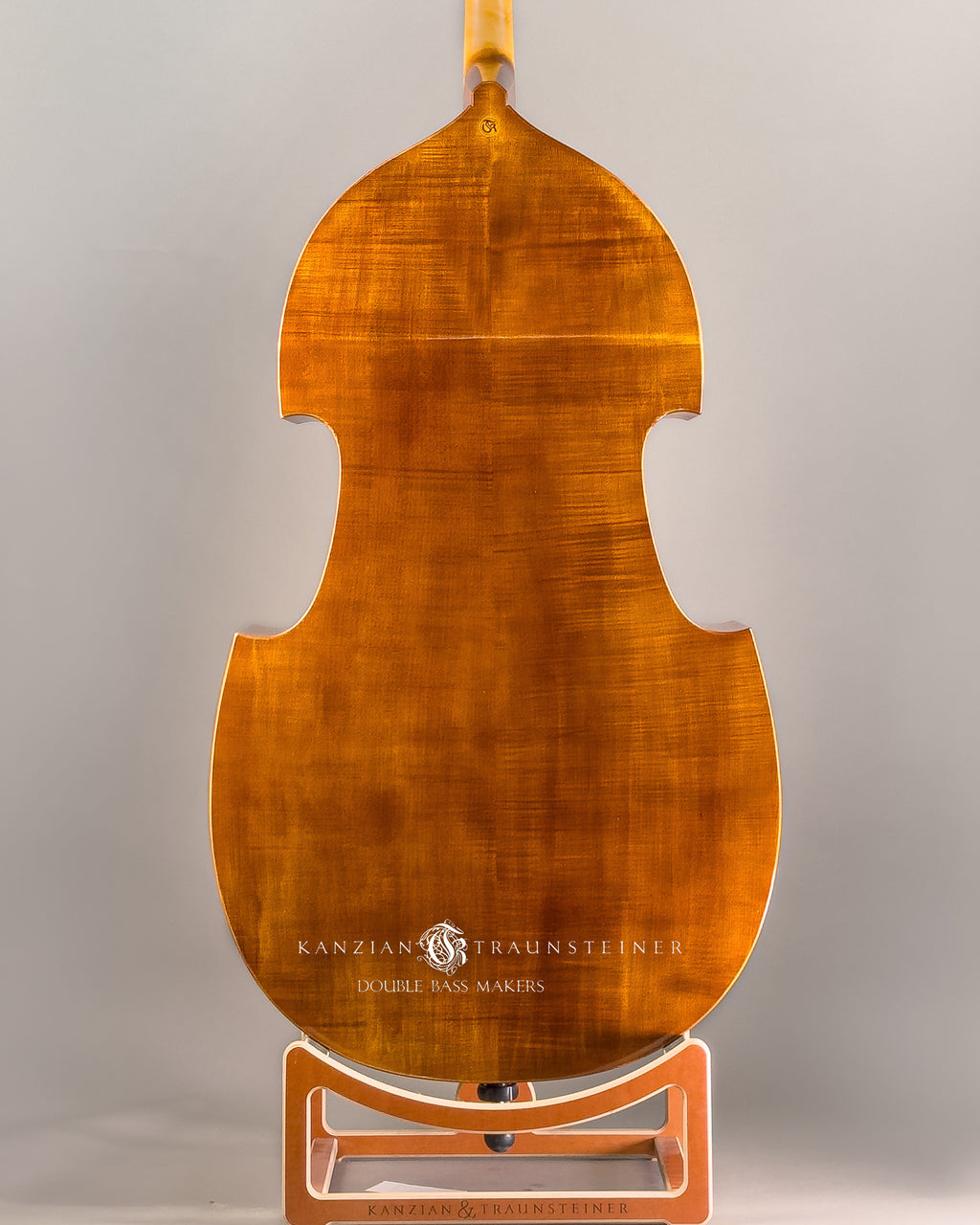 Angel Head Kanzian & Traunsteiner Viennese Model Double Bass made in 2023, view back table