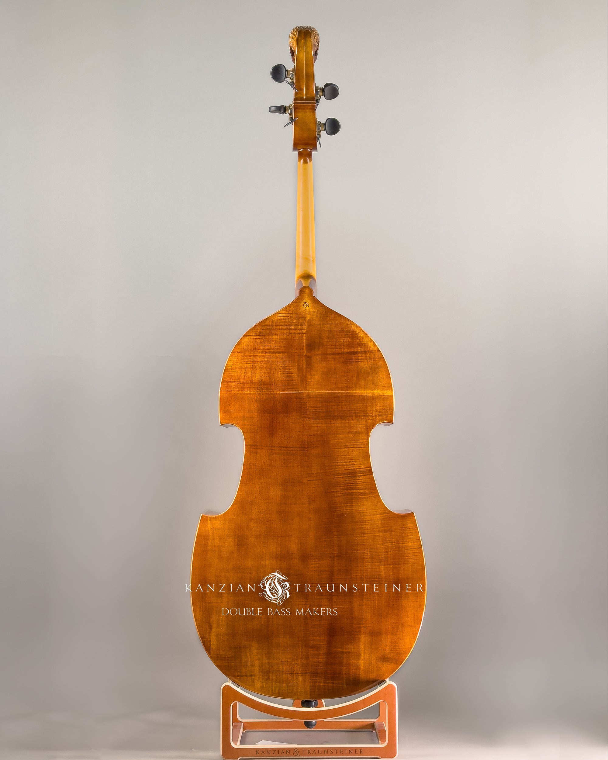 Angel Head Kanzian & Traunsteiner Viennese Model Double Bass made in 2023, total back shot