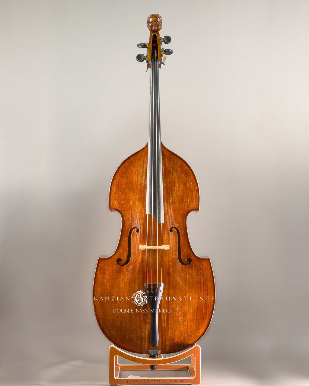 Angel Head Kanzian & Traunsteiner Viennese Model Double Bass made in 2023, total front view