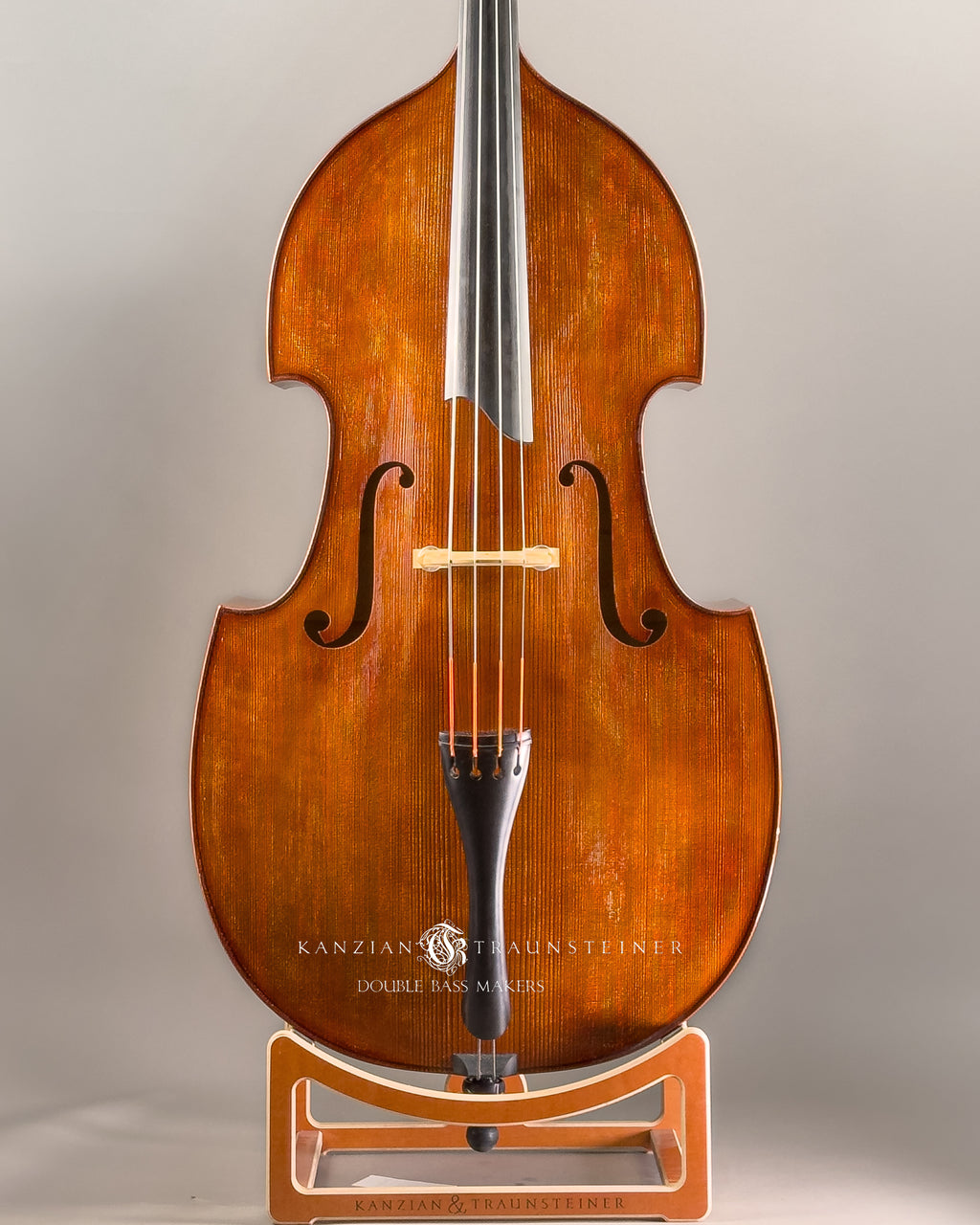 Angel Head Kanzian & Traunsteiner Viennese Model Double Bass made in 2023, view of front