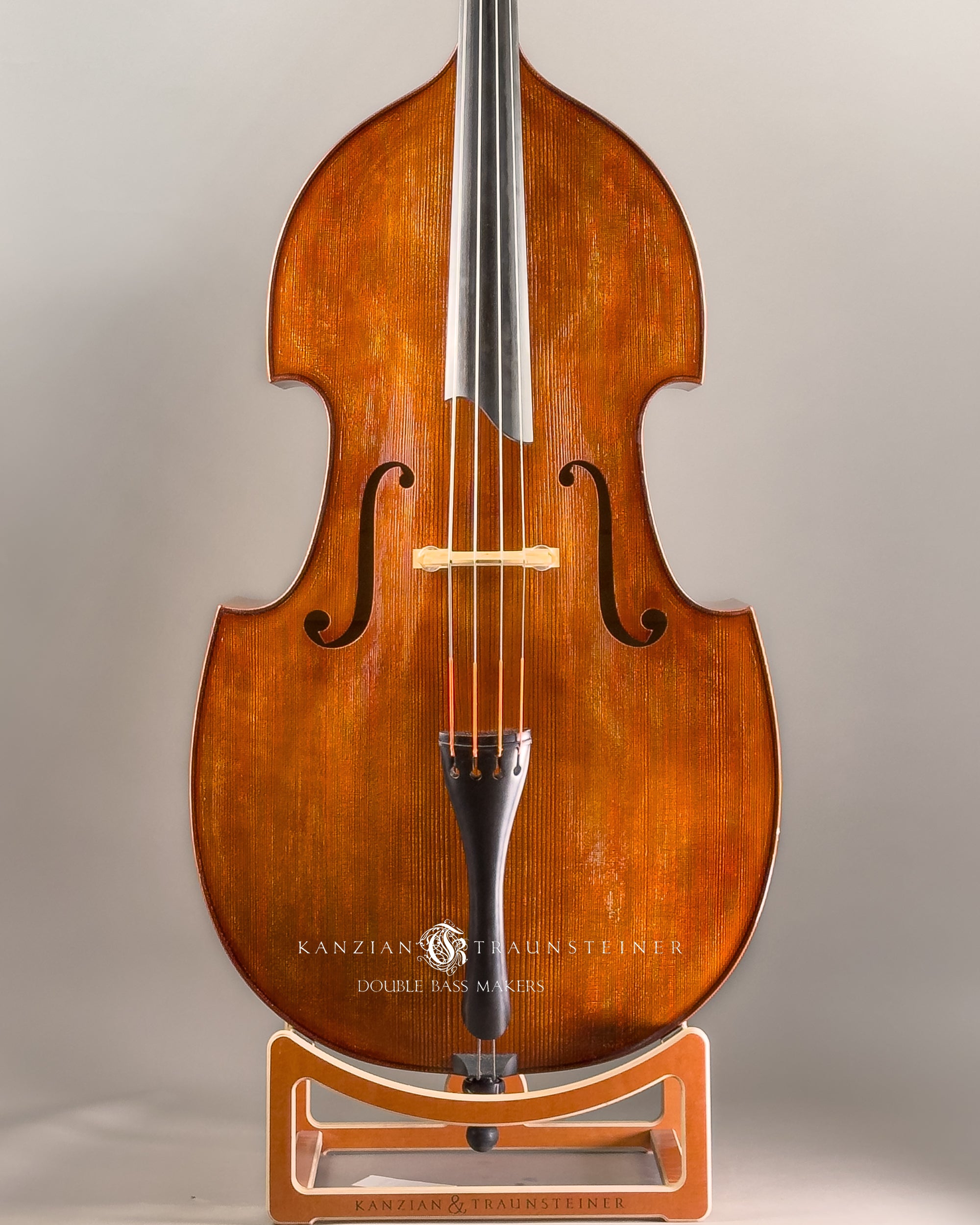 Angel Head Kanzian & Traunsteiner Viennese Model Double Bass made in 2023, view of front