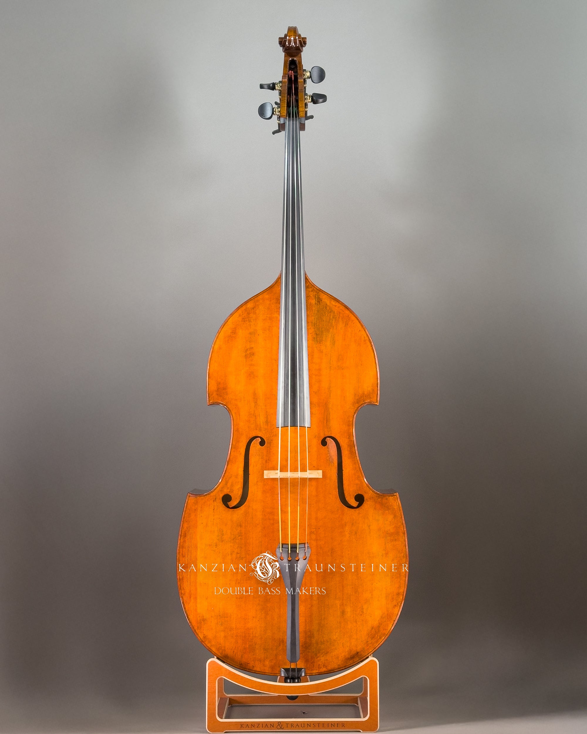 No. 25 Viennese Model by Kanzian & Traunsteiner double bass makers, made in 2025 full front view
