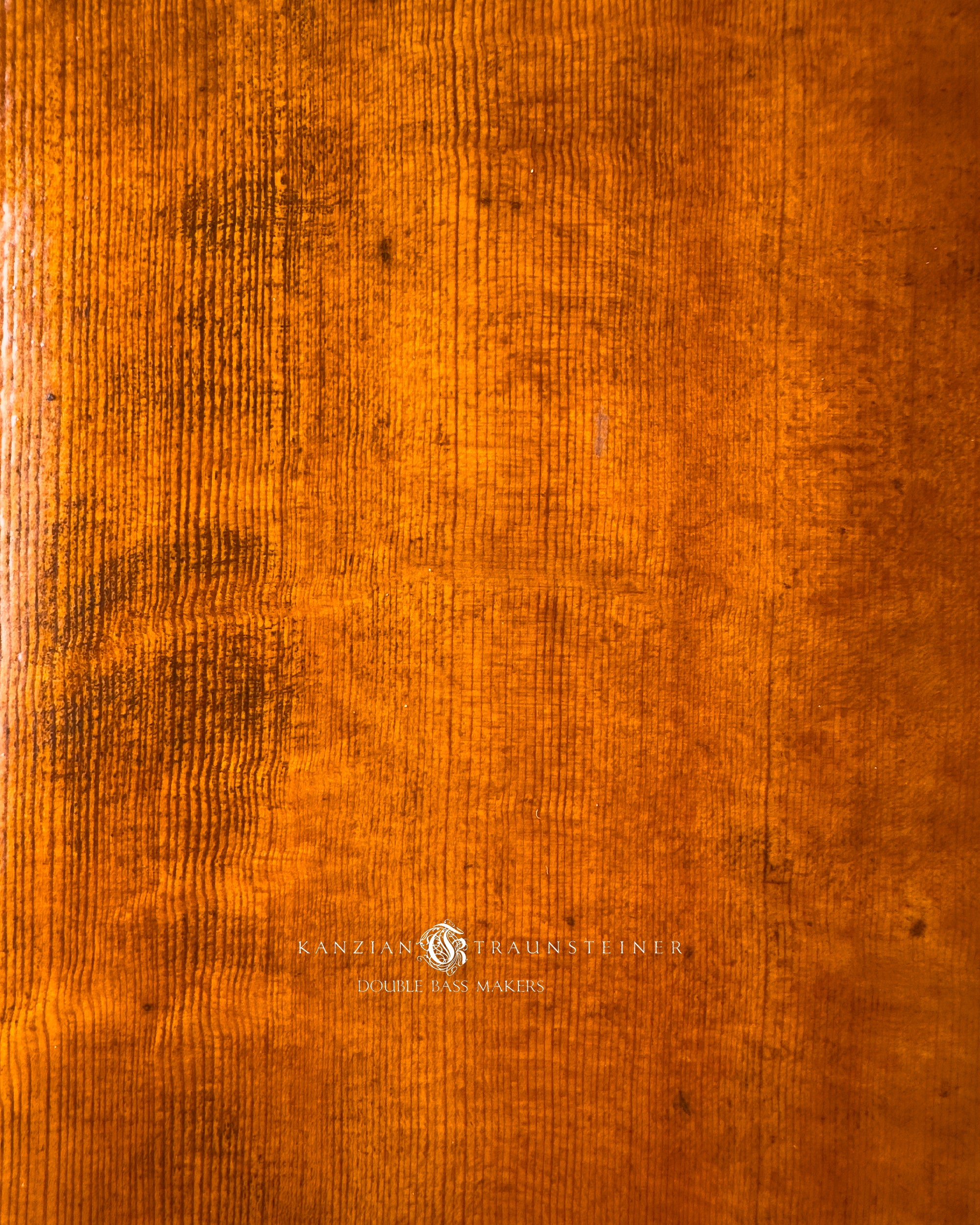 wood shot of No. 25 Viennese Model by Kanzian & Traunsteiner double bass makers, made in 2025 