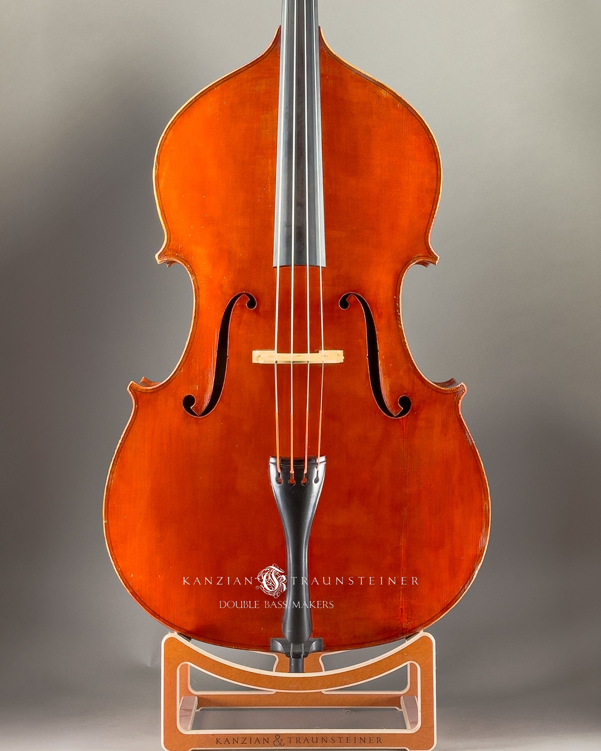 First Alex Kanzian double bass from 2011, front view