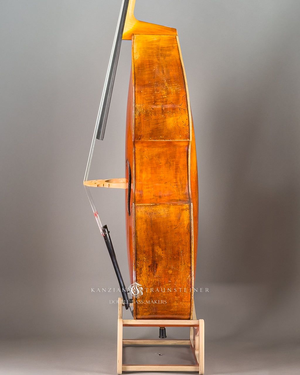Alfred Meyer Double bass 1944 - Left Side Zoomed