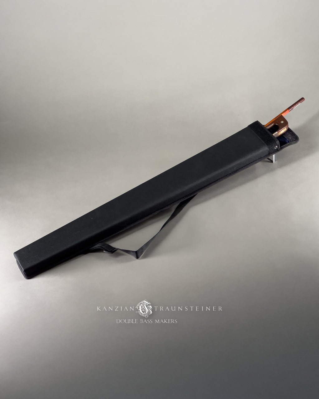 Simple double bass bow case with bow