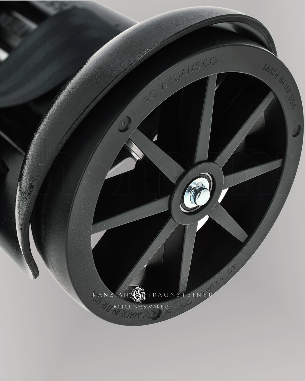 Double bass Buggie close up of wheel