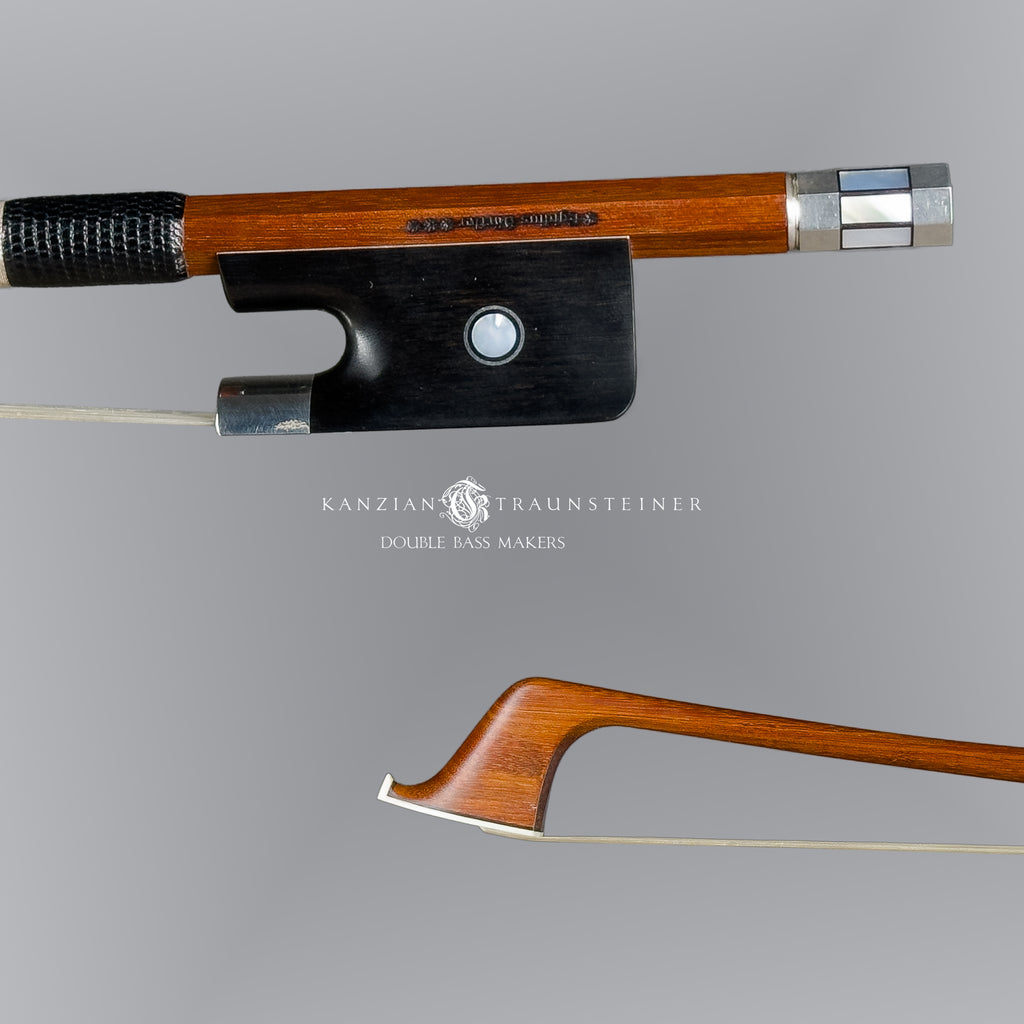 Egidius Dörfler***, French Double bass bow made in Germany 2026. View of frog and tip