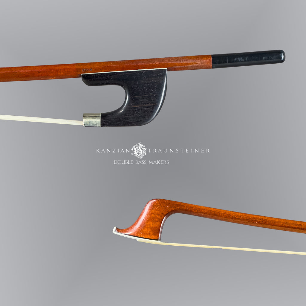 FGHM F. Günter Hoyer, made in Markneukirchen 1950. German double bass bow cover image