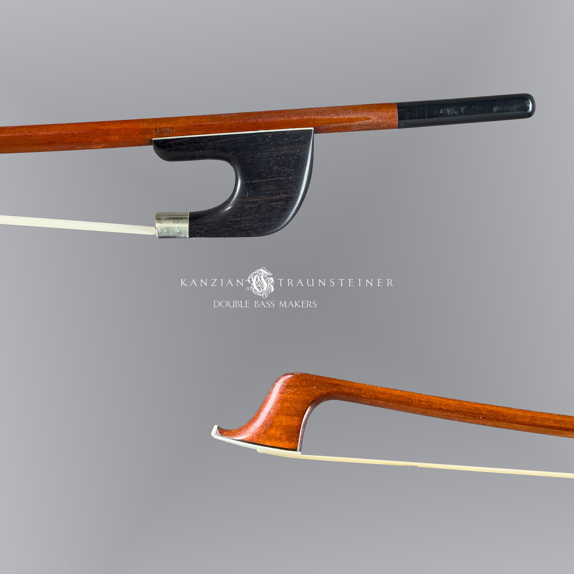FGHM F. Günter Hoyer, made in Markneukirchen 1950. German double bass bow cover image