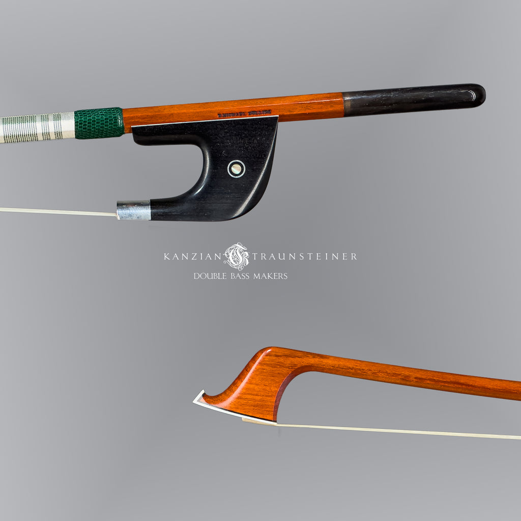 M.Dölling Special Vigneron + Horn Screw double bass bow tip and frog view