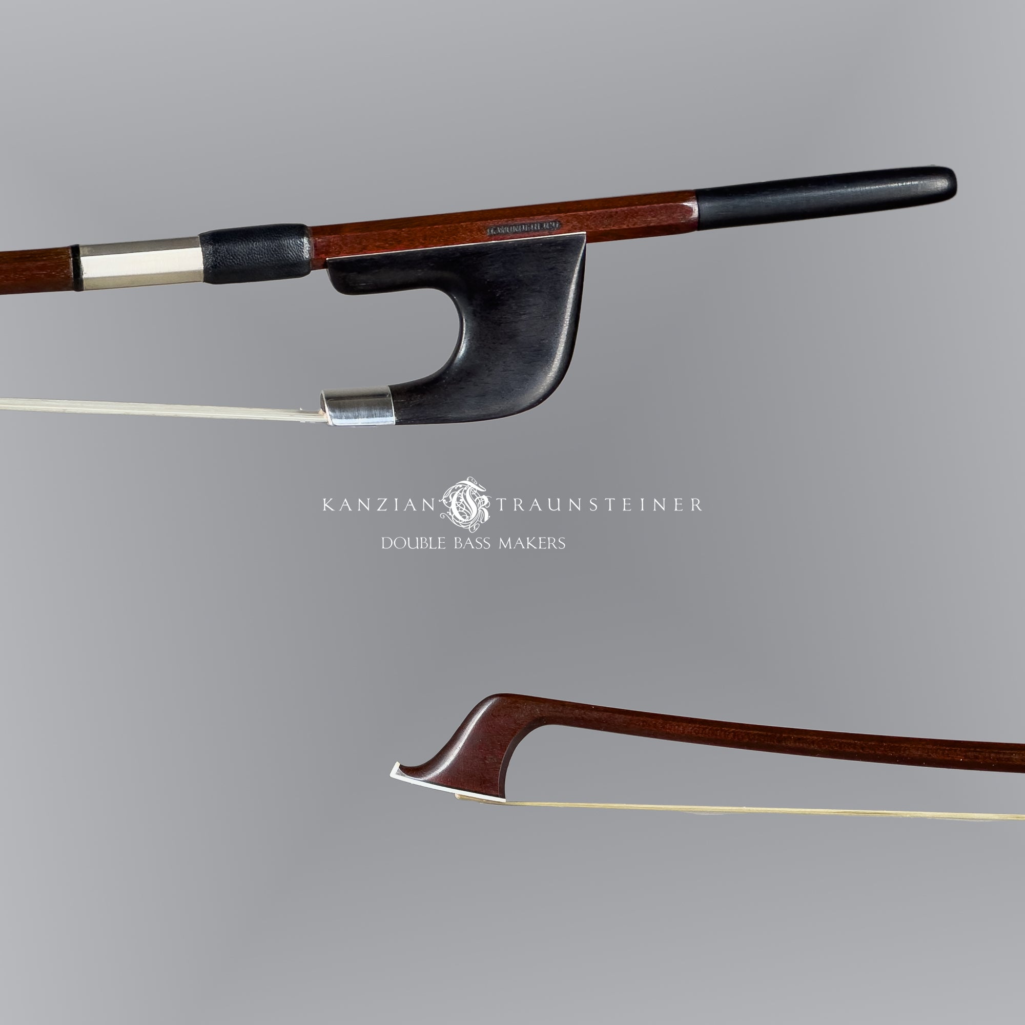 Heiko Wunderlich German double bass bow made ca. 2010 frog and tip