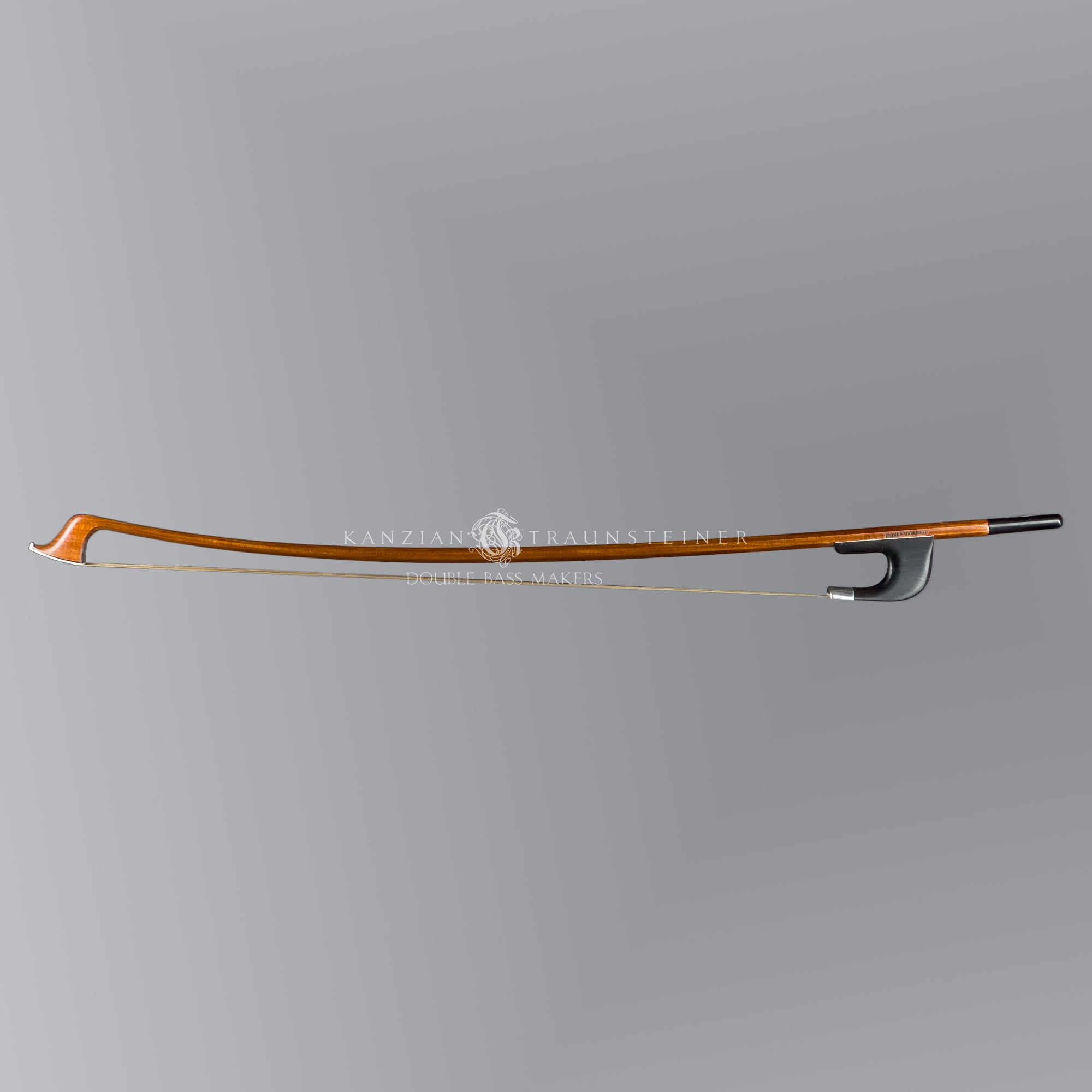 full view of double bass bow by Claude Marchand made in 2020 