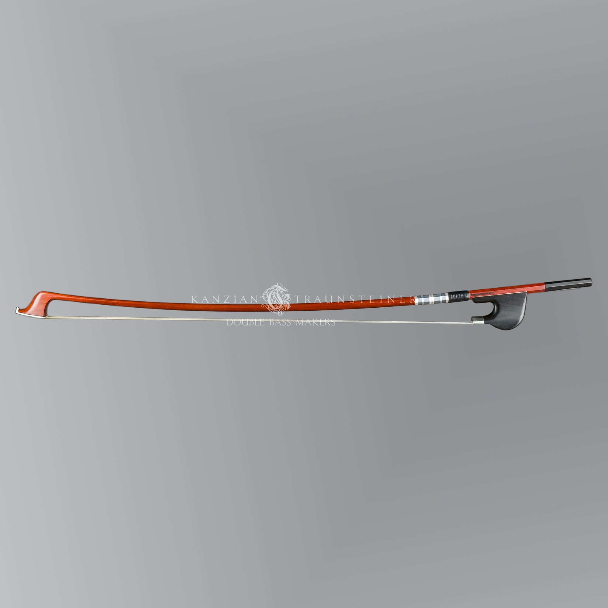 Full view of Egidius Dörfler bow, playable by both French and German bow players.