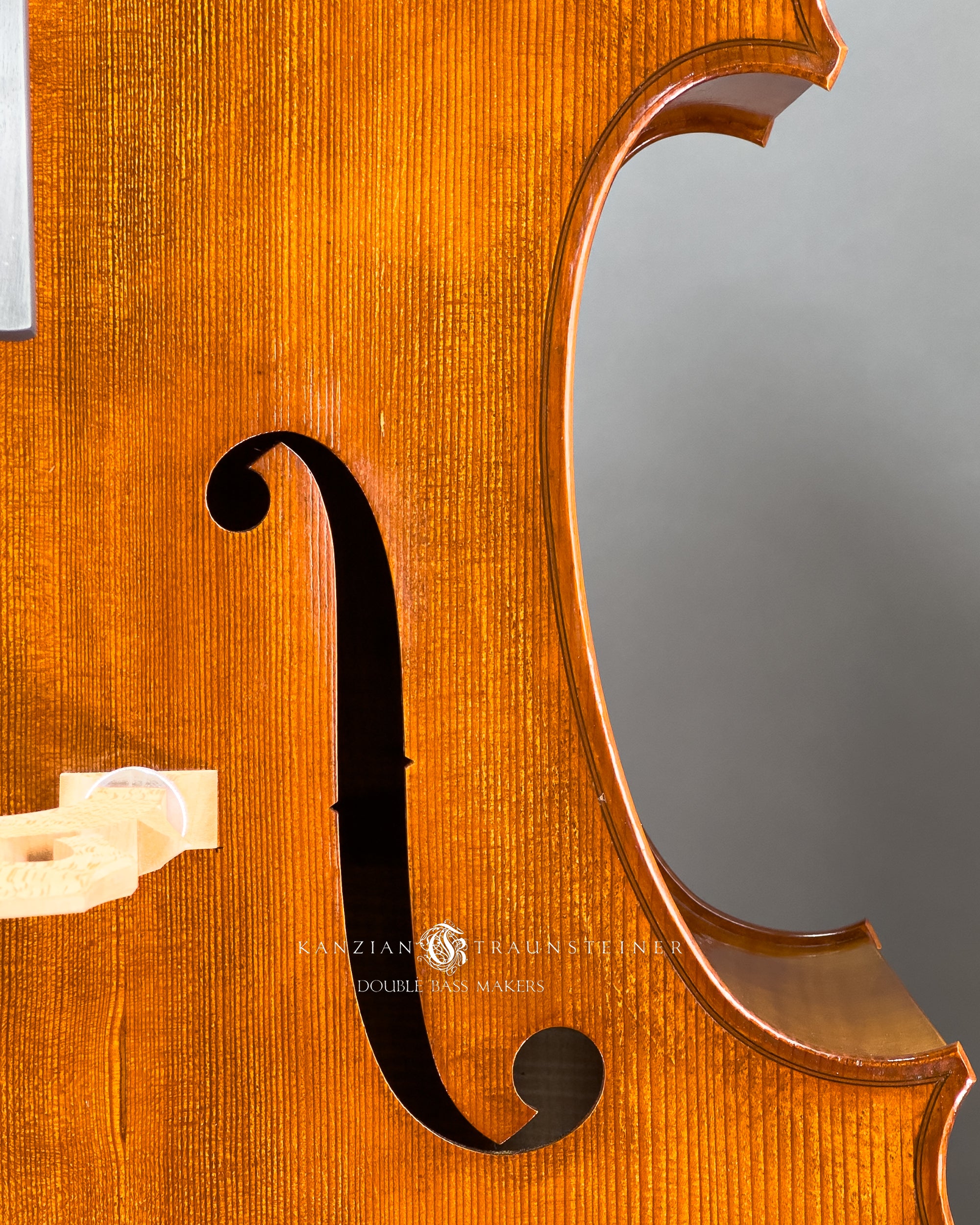 K&T Italian Model Double Bass from 2023: sound hole