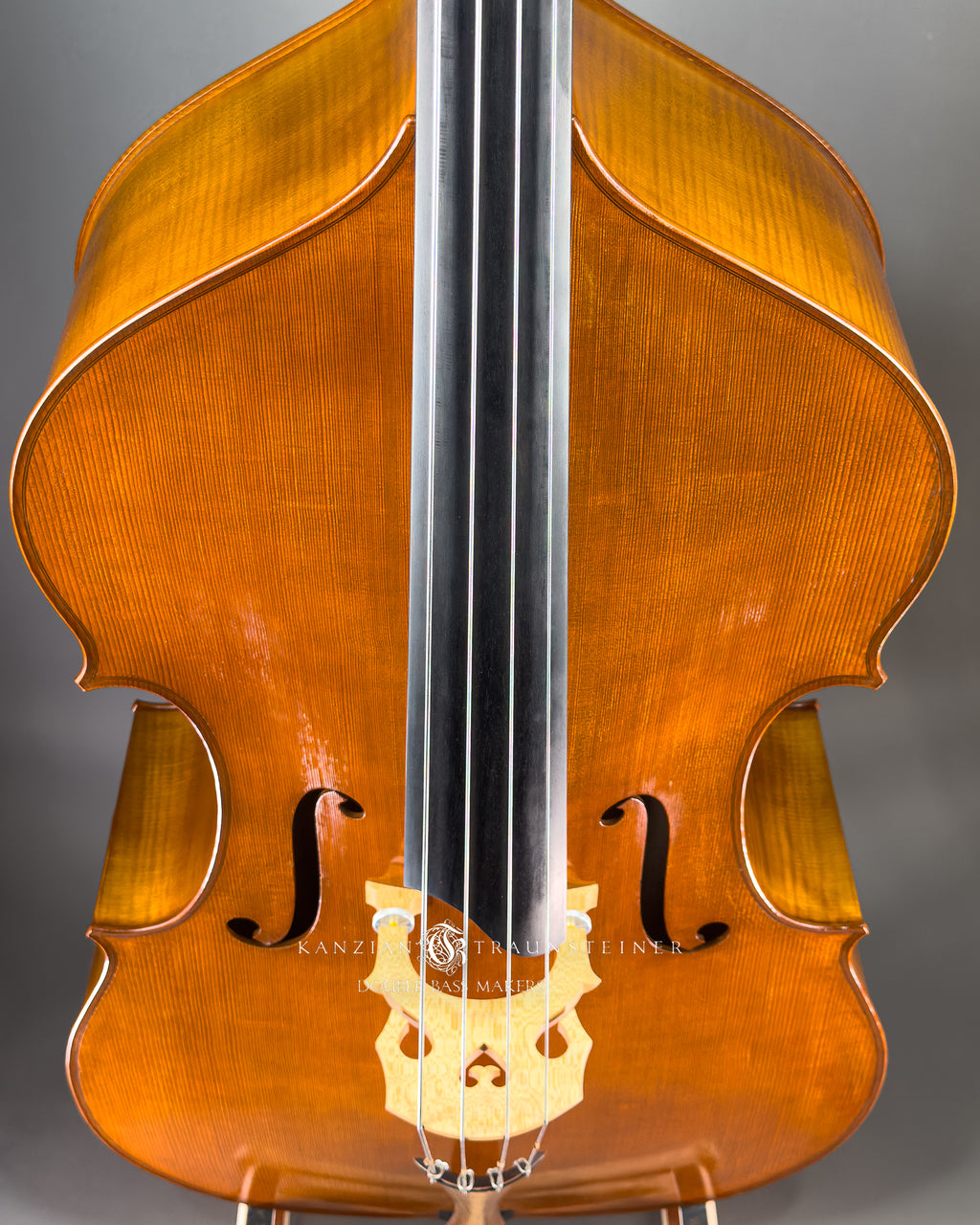 K&T Italian Model Double Bass from 2023: view from above