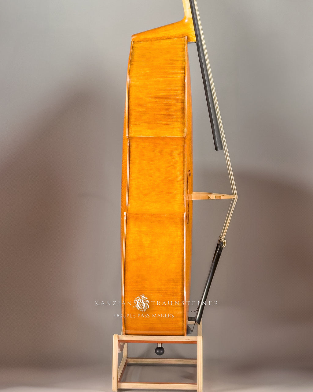 Kanzian & Traunsteiner Italian Model Double Bass made in 2024, view from right zoomed