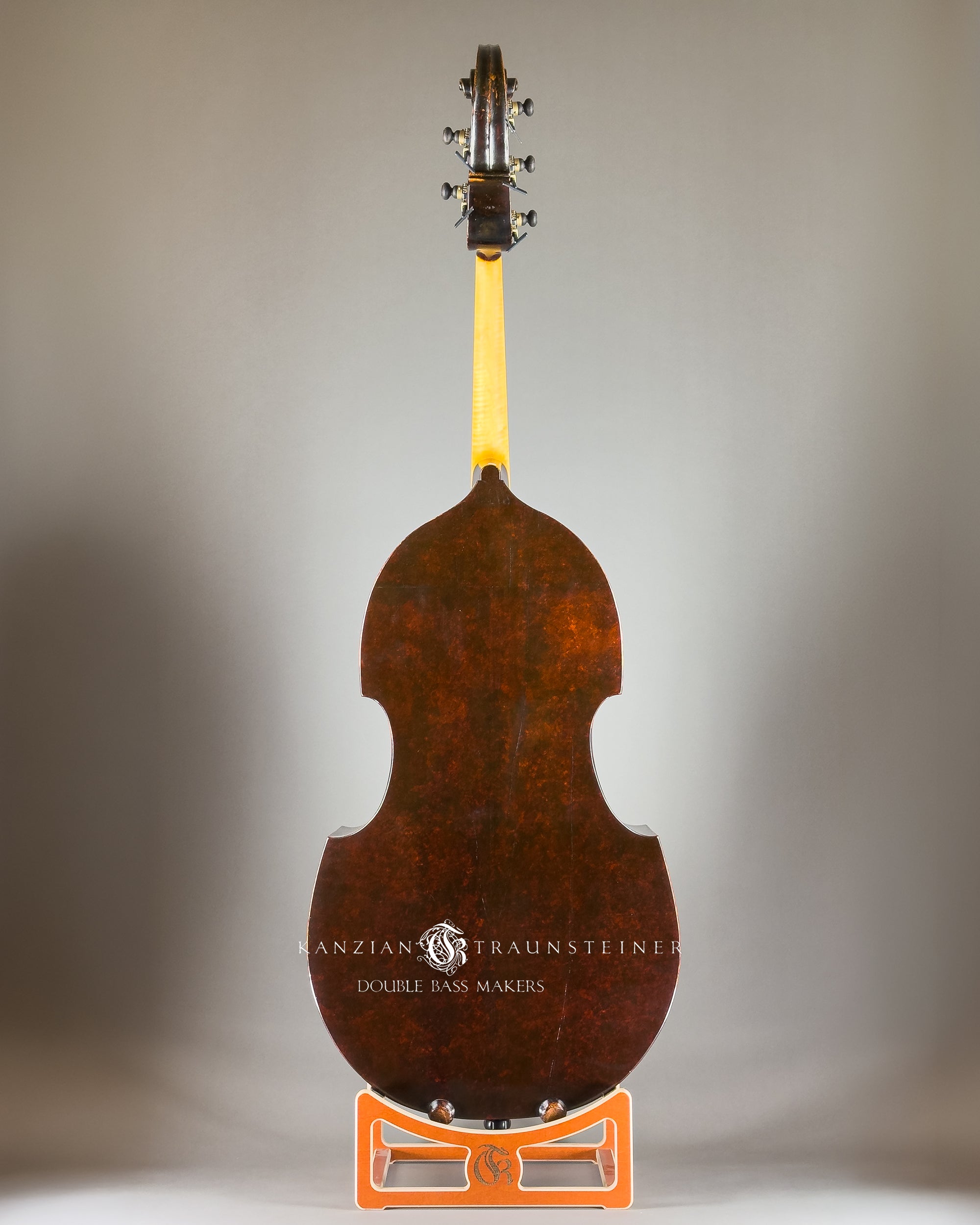 Jakob Stöhr, 5 strings Double Bass dated 1830, view from back