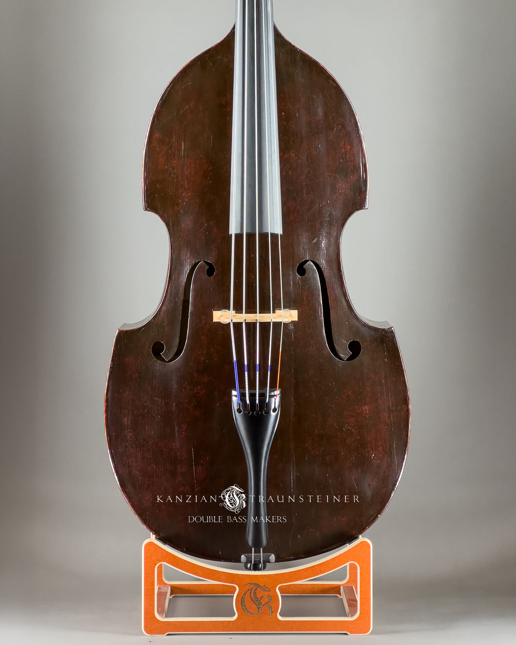 Jakob Stöhr, 5 strings Double Bass dated 1830, front zoomed view