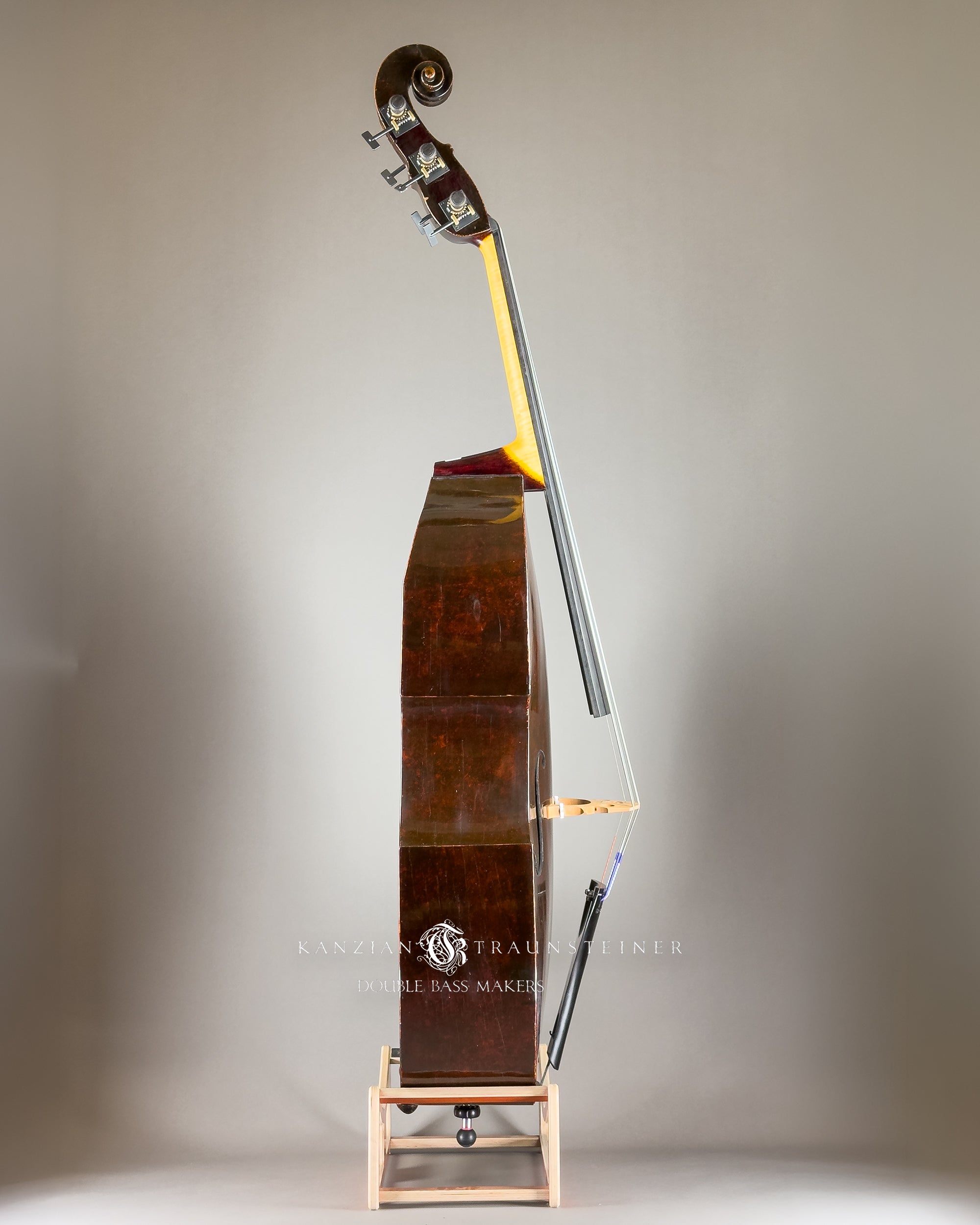 Jakob Stöhr, 5 strings Double Bass dated 1830, right rib
