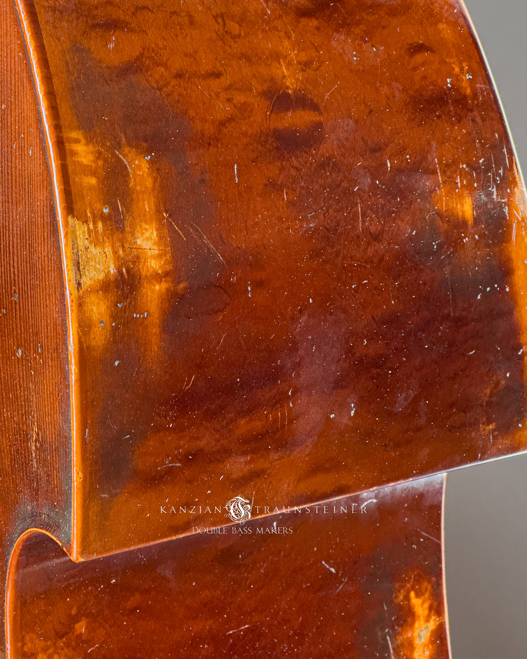 Kanzian & Traunsteiner 10th anniversary double bass: shoulder detail