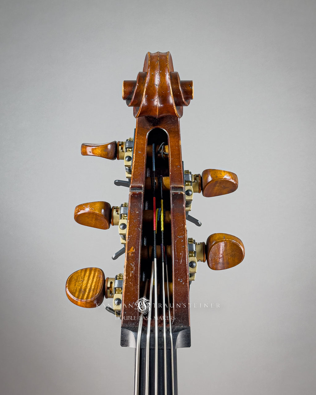 Kanzian & Traunsteiner 10th anniversary double bass: scroll front