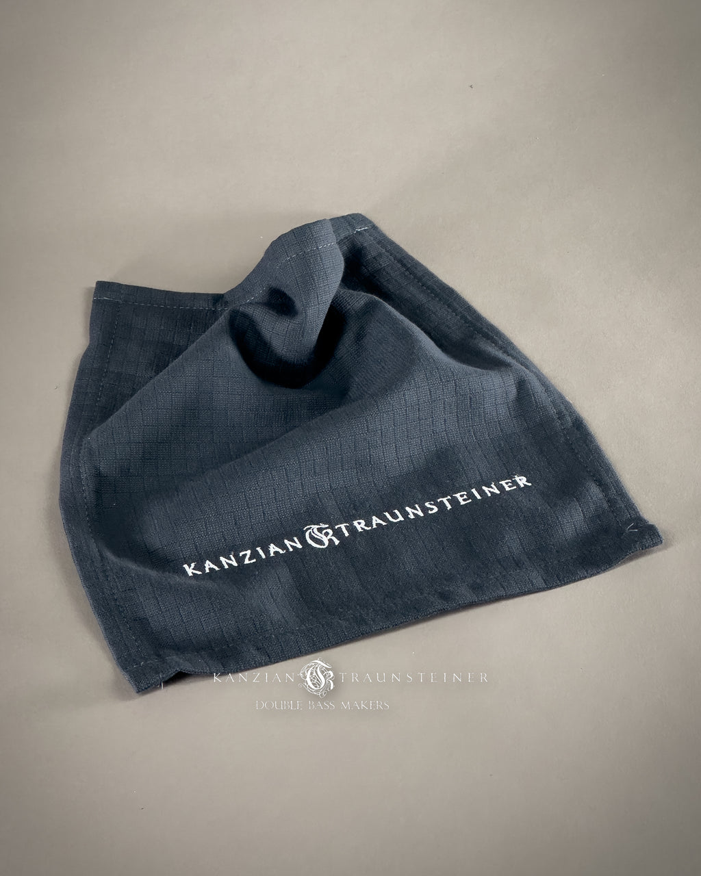 Dark blue Kanzian & Traunsteiner double bass cloth squared