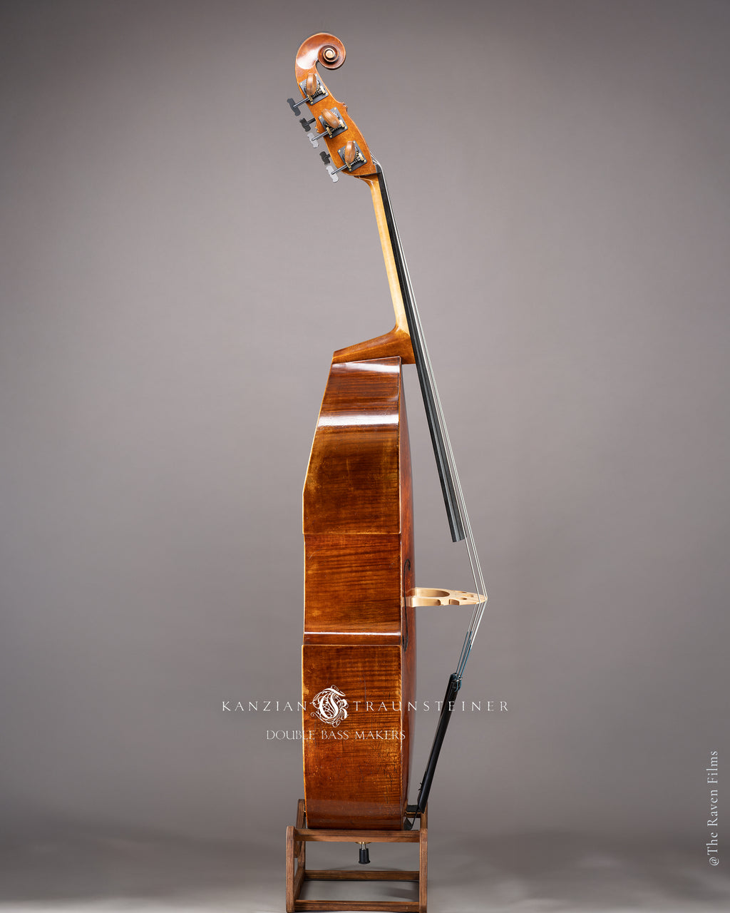 view from right of 5 strings double bass Antik 2 by Kanzian & Traunsteiner,