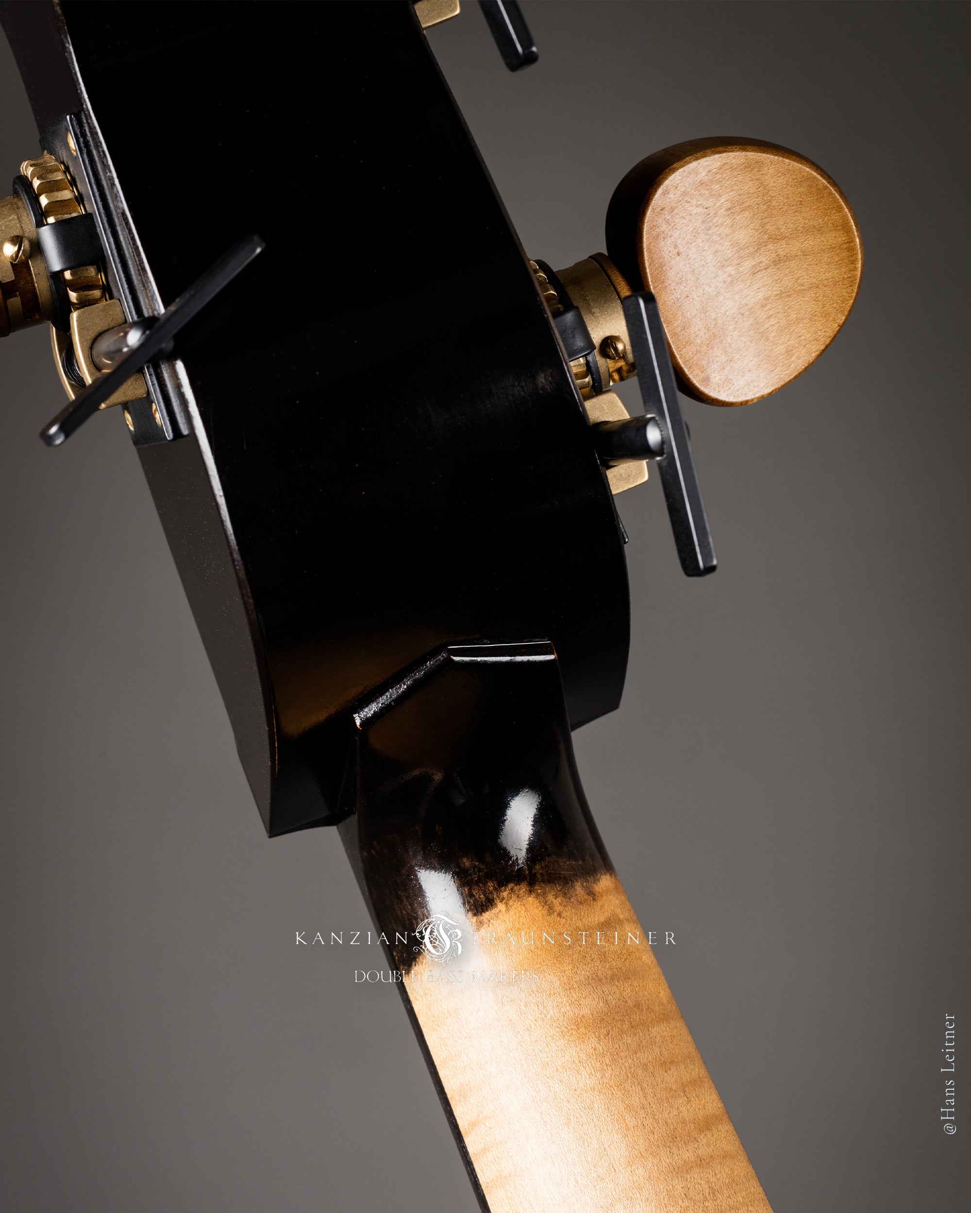 scroll and tuners detail for 2017 Kanzian & Traunsteiner Black Viennese Model 