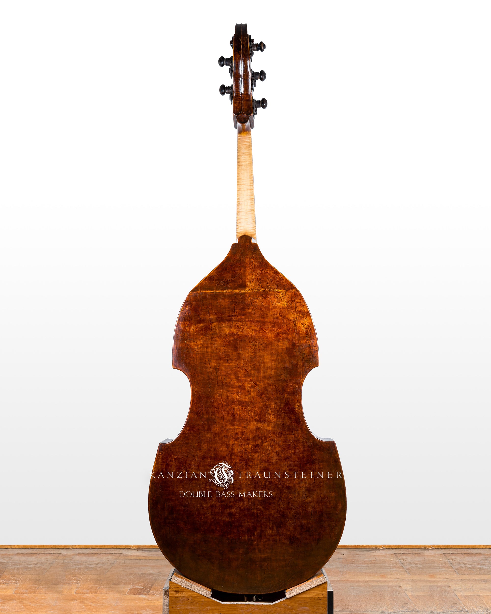 Jauk Georg Double Bass dated ca. 1740 view of full back