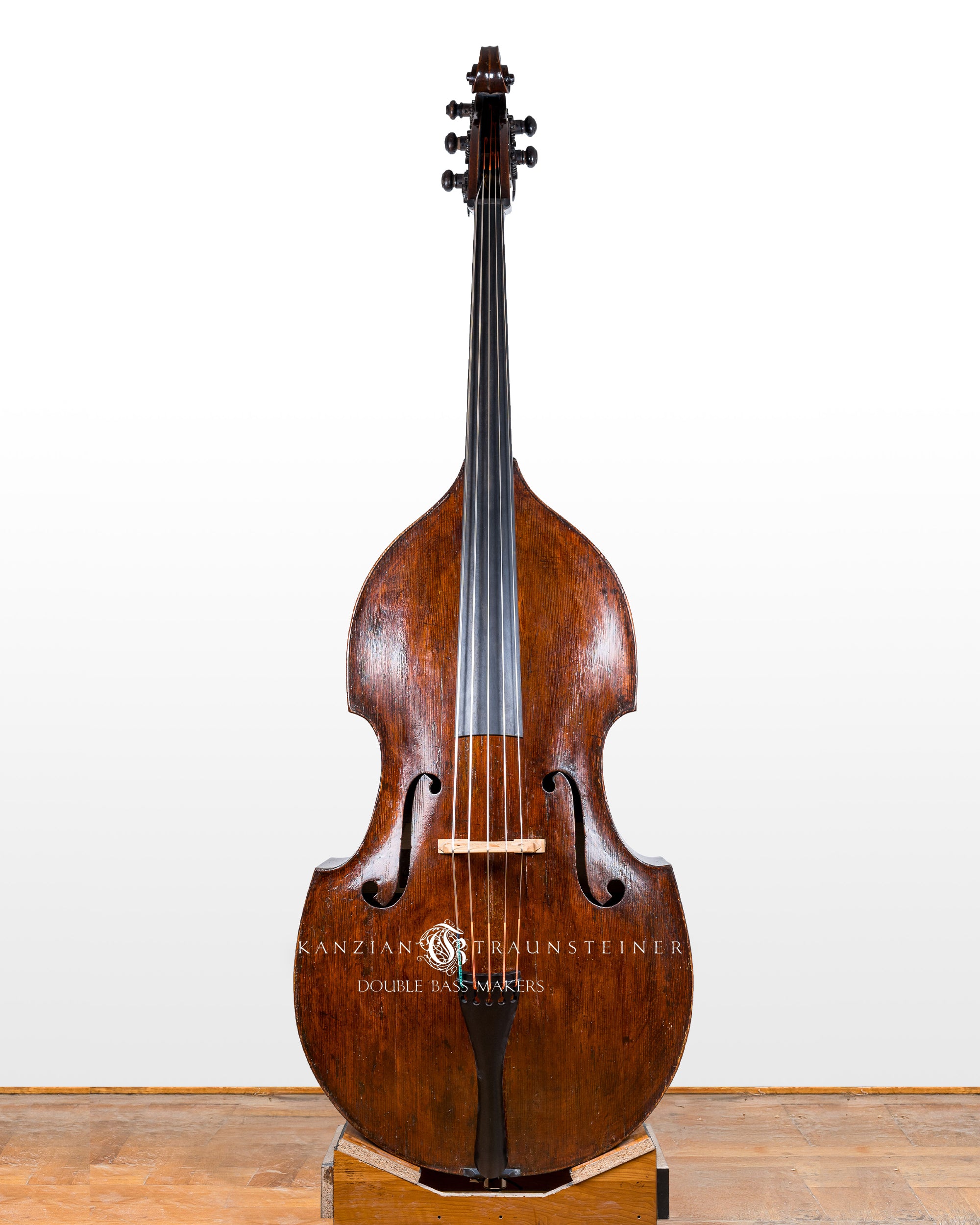 Jauk Georg Double Bass dated ca. 1740 full front view