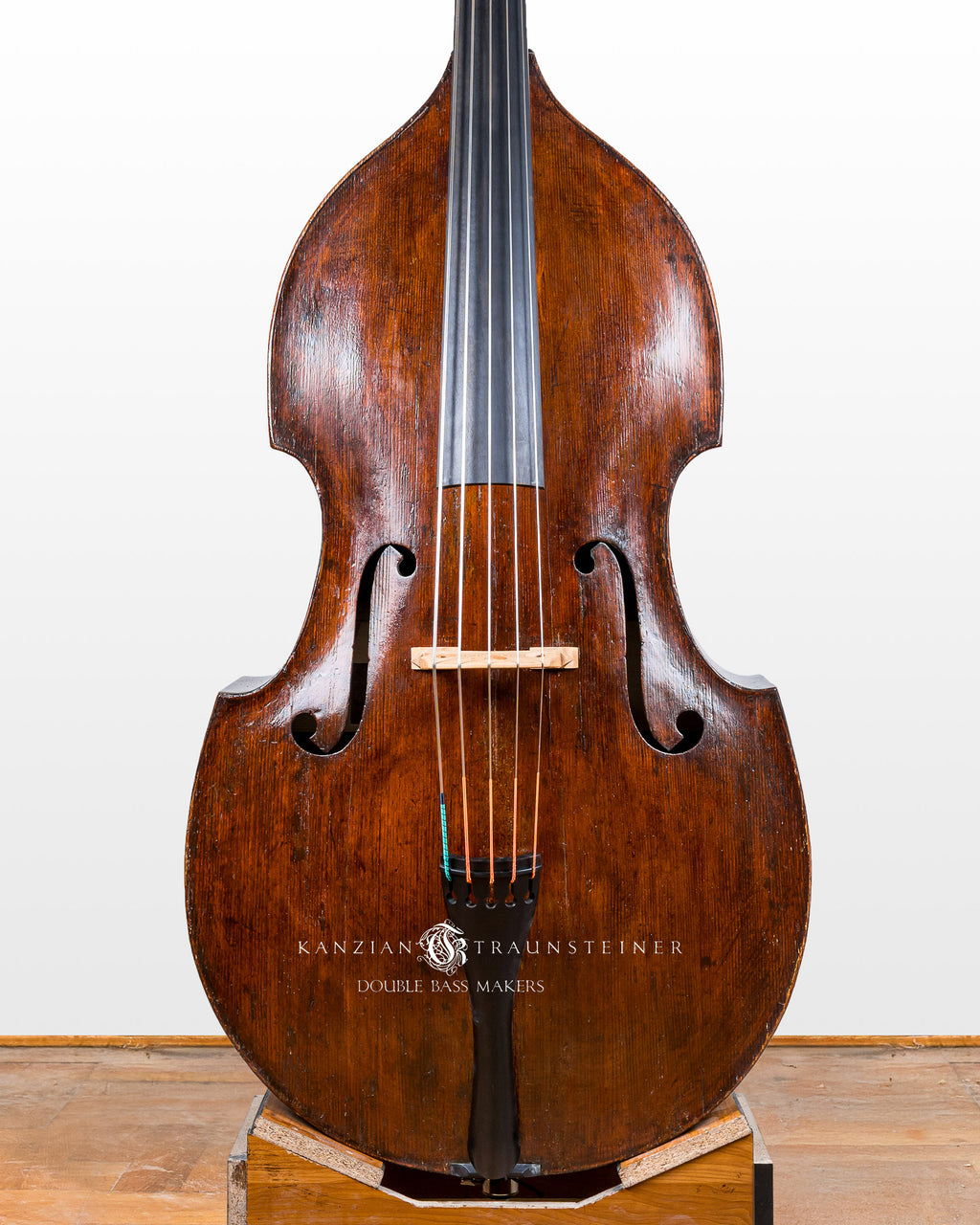 Jauk Georg Double Bass dated ca. 1740 view of zoomed front