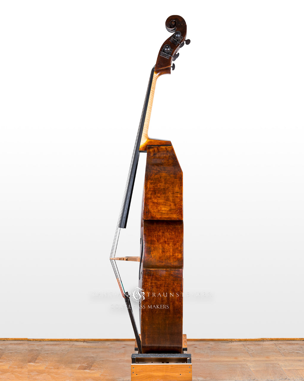 Jauk Georg Double Bass dated ca. 1740  left full view