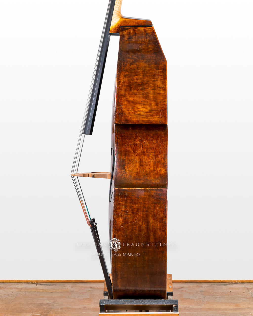 Jauk Georg Double Bass dated ca. 1740 view of left side