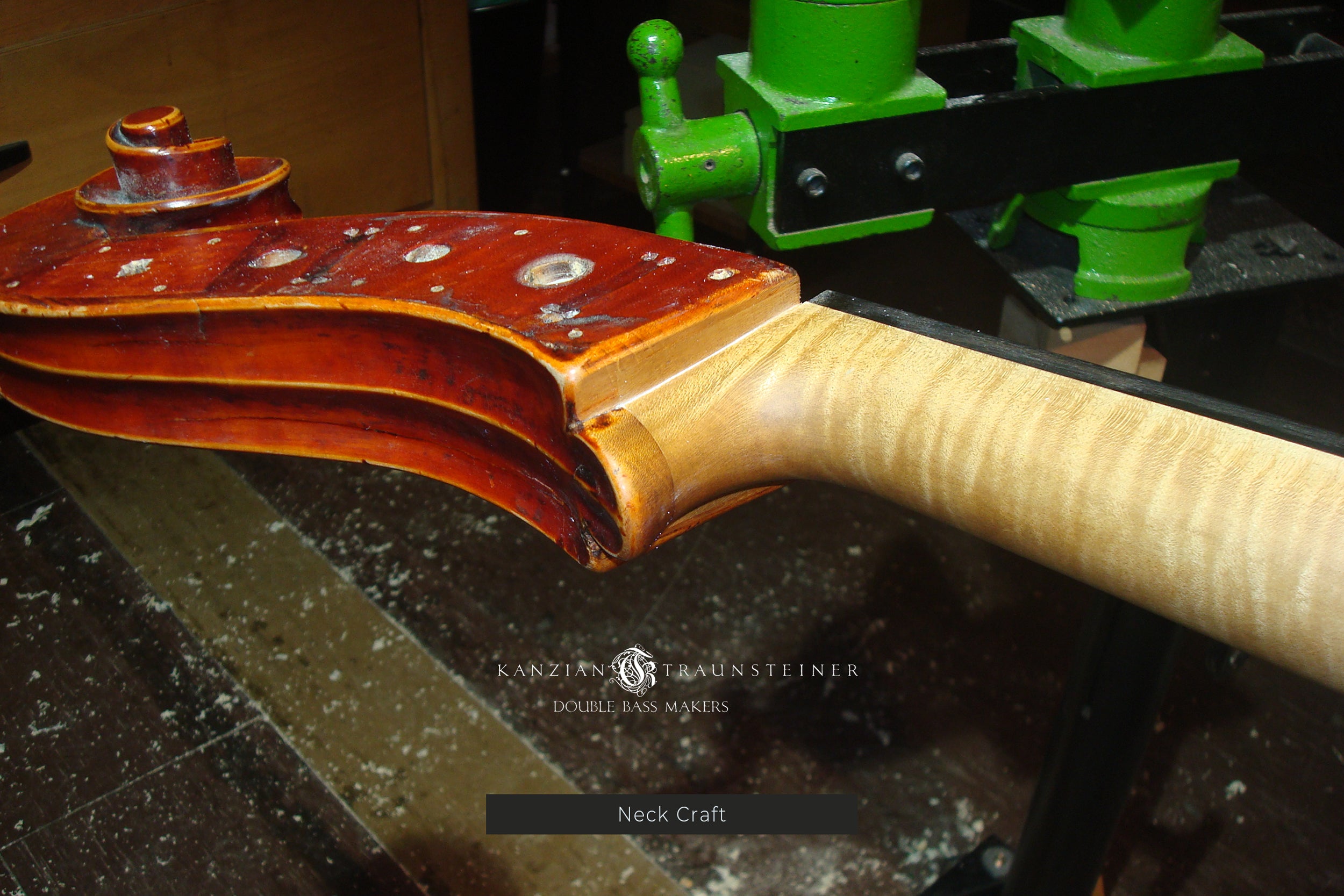 Kanzian & Traunsteiner double bass neck craft perfection