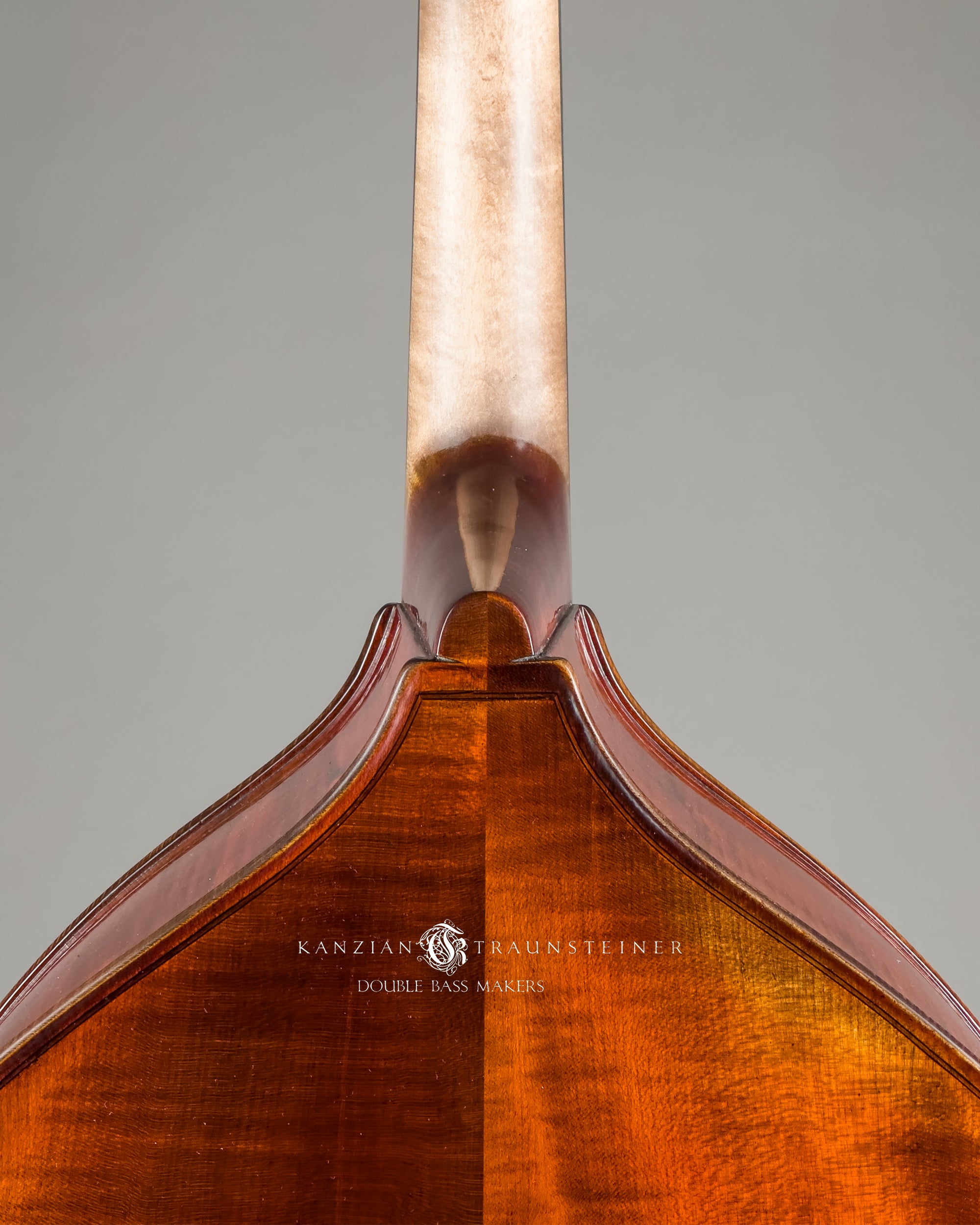 close up of neck insert from back for Rubner Werkstätten Bass