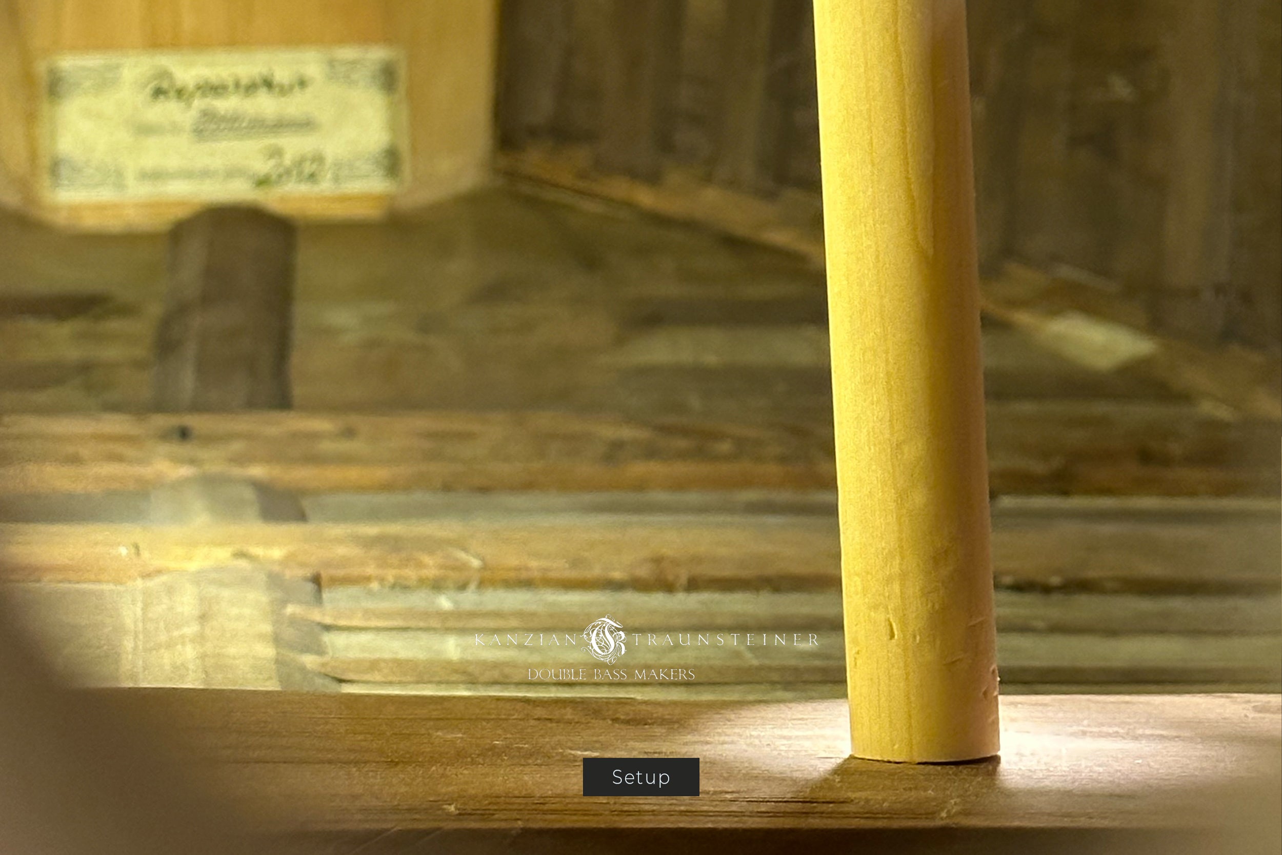 Kanzian & Traunsteiner double bass setup inside double bass