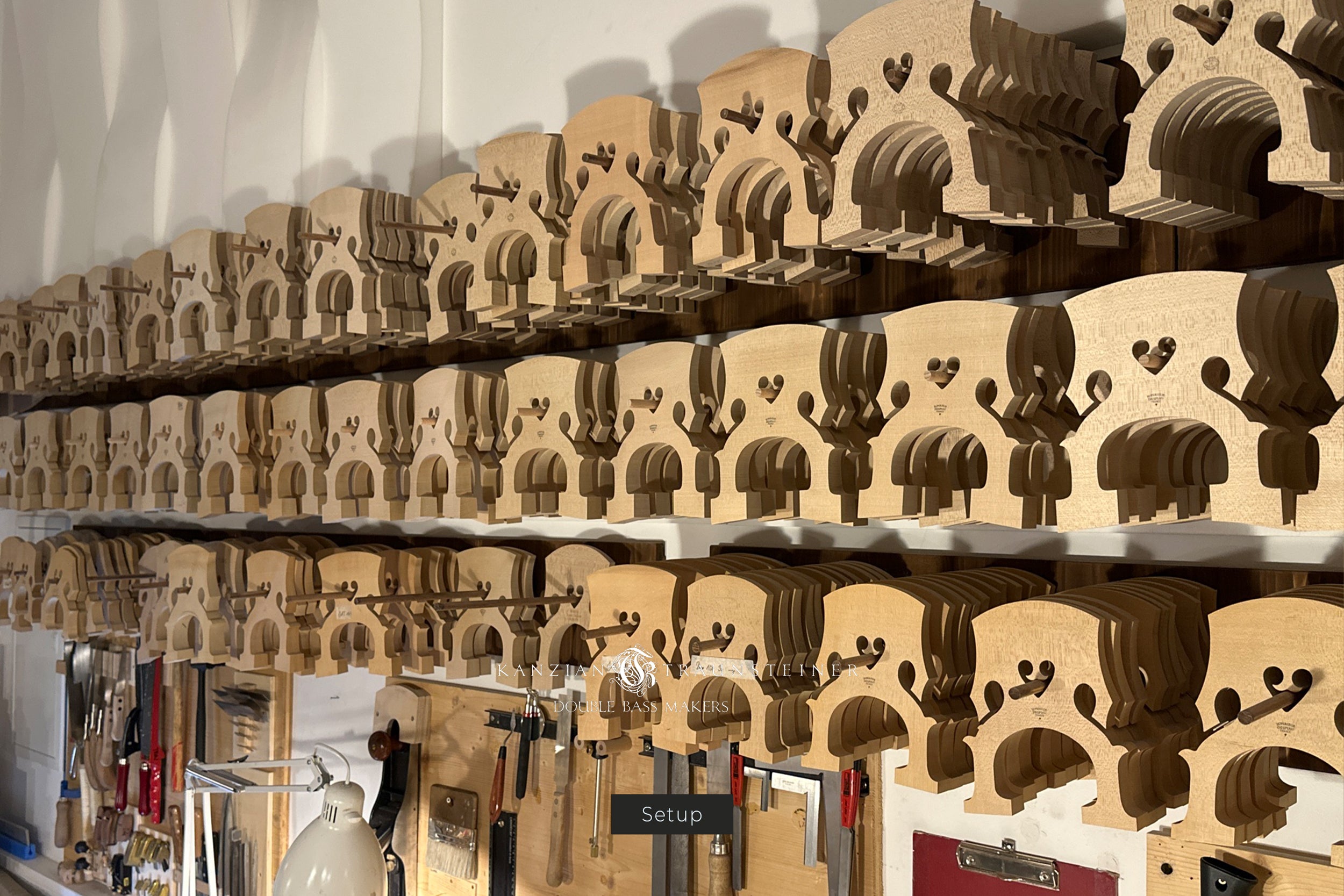 Kanzian & Traunsteiner double bass workshop bridges