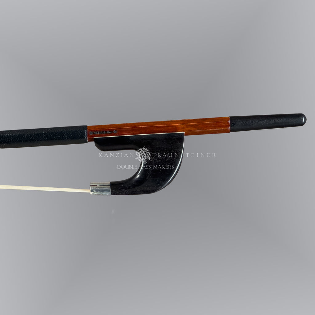 W.E Dörfler bow made in Germany 2025 view of frog and stamp