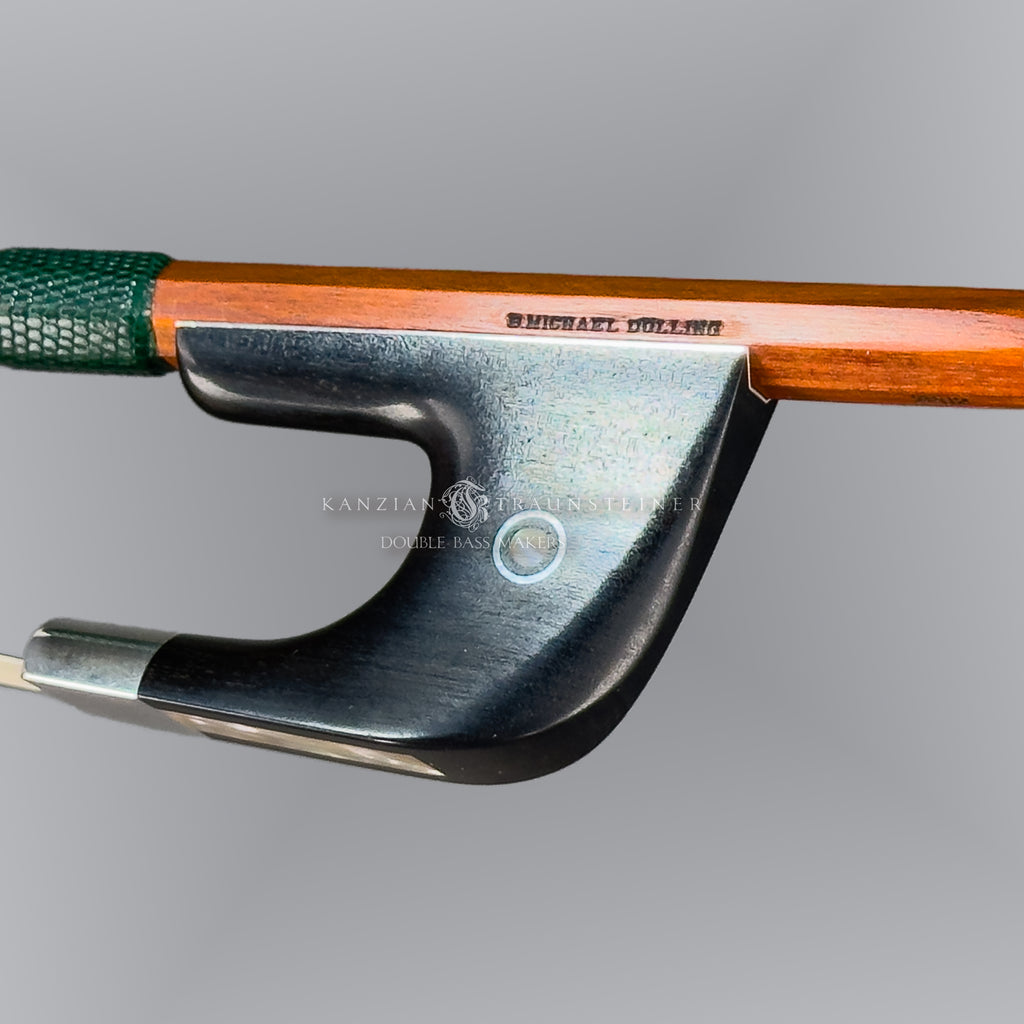 Close up of M.Dölling Special double bass bow stamp