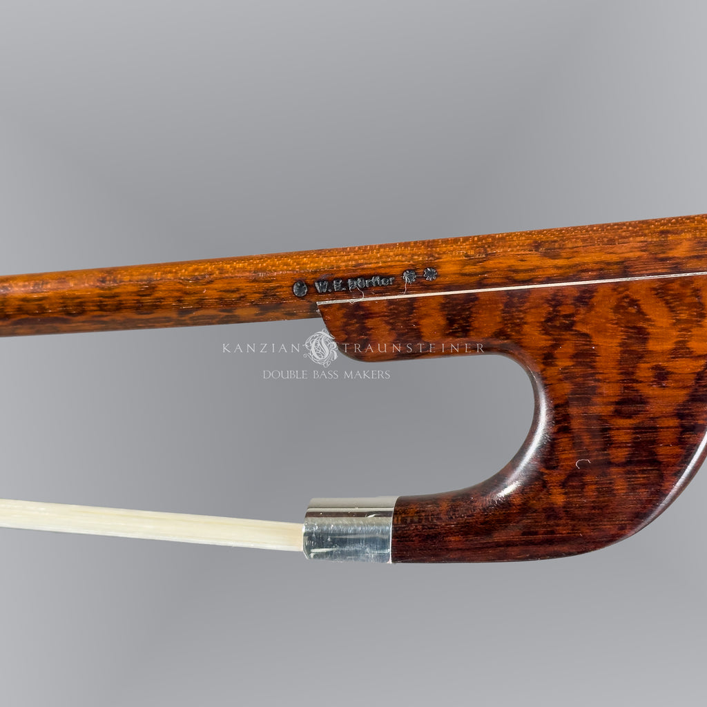 Stamp detail in Snakewood Dörfler Double bass German bow