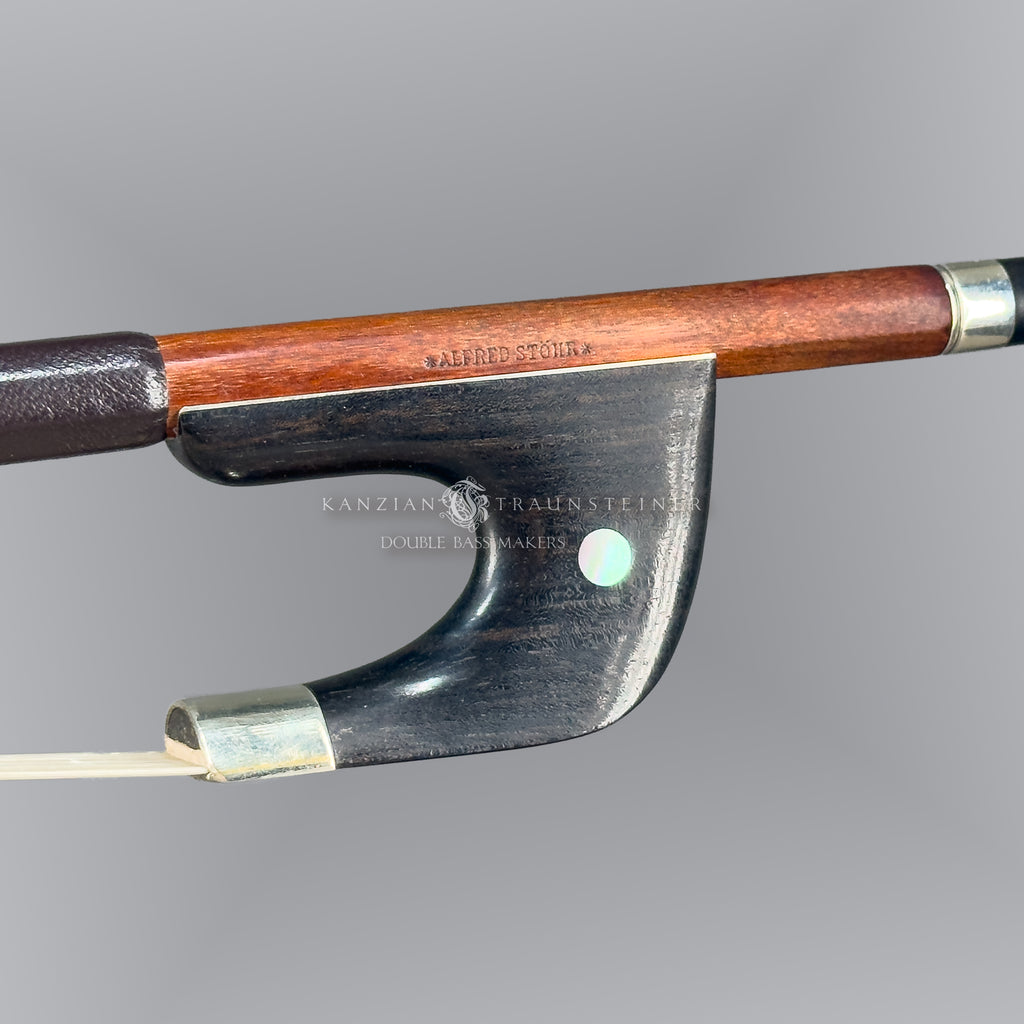 Stamp on frog of Alfred Stöhr Double bass bow