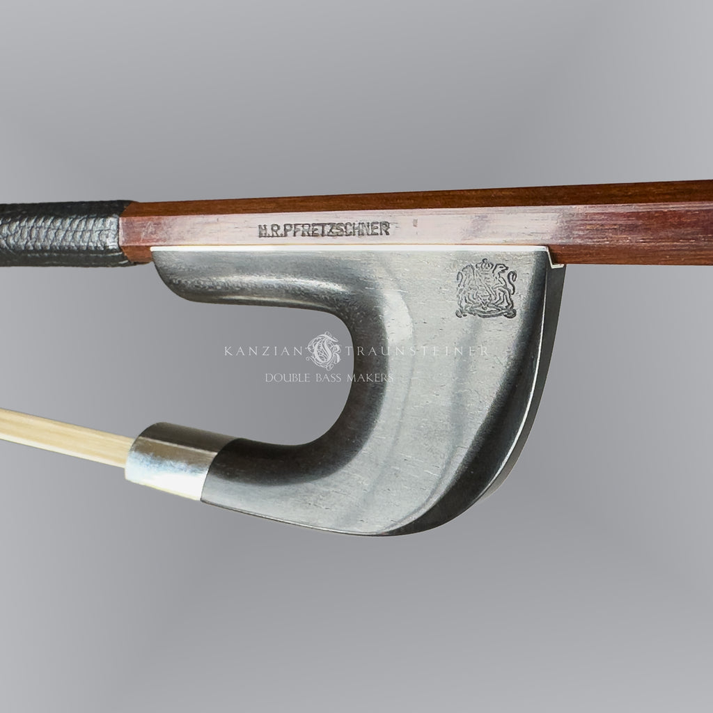 Pfretzschner German double bass bow stamp brown varnish