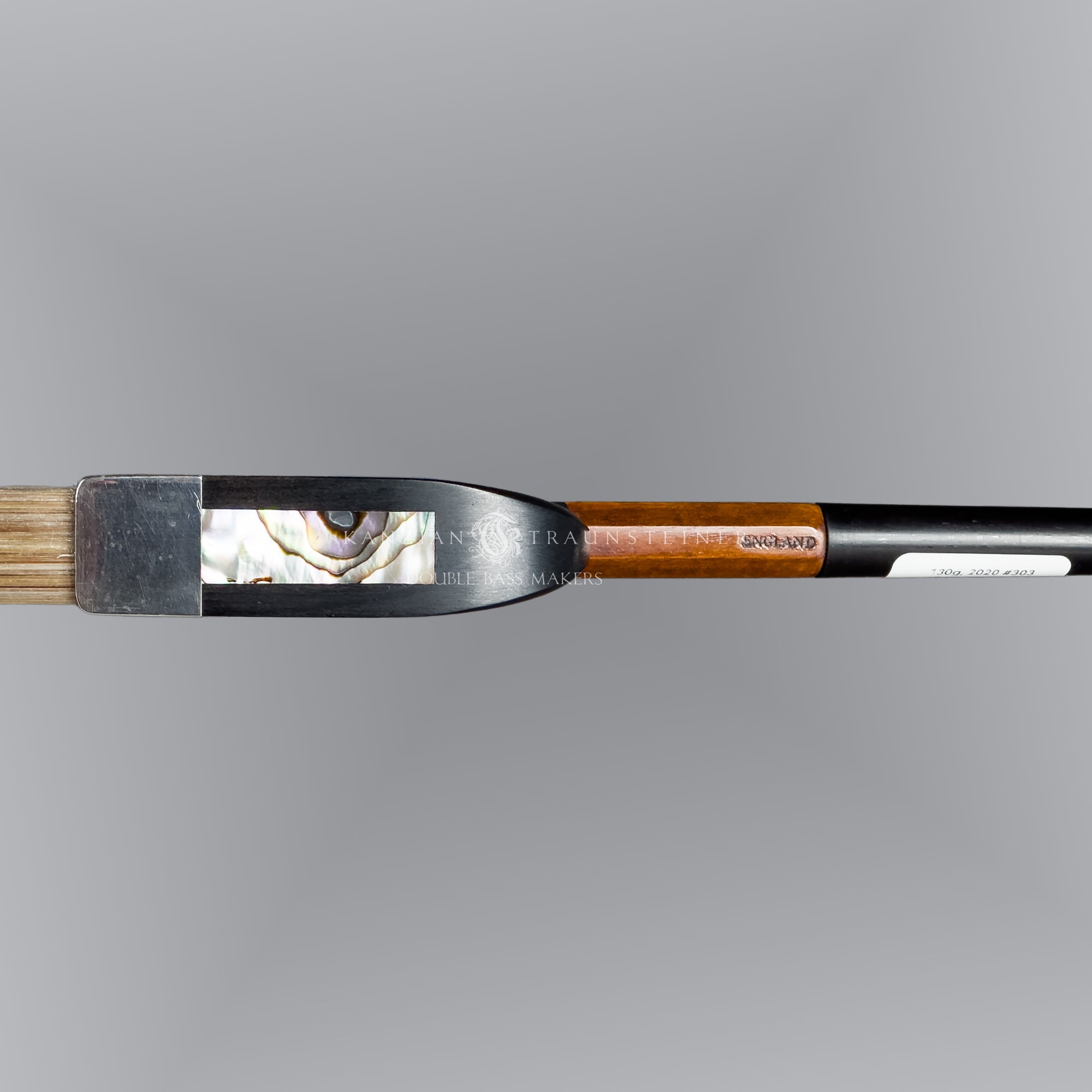 Claude Marchand, bow made in the UK 2020 stamp on buttom