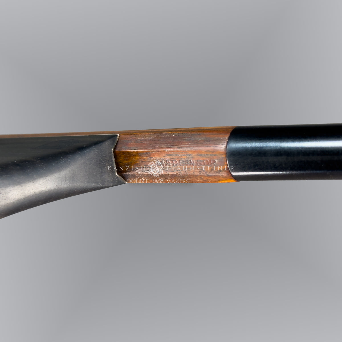 bottom stamp of 1973 German double bass bow 