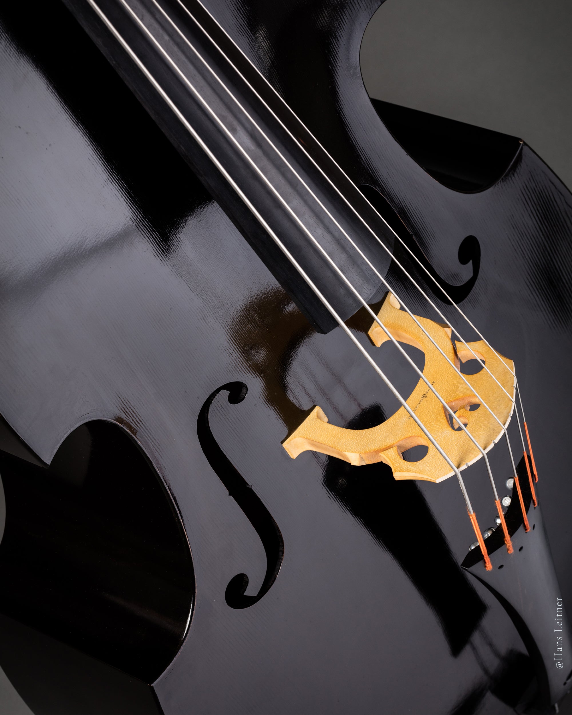 Black Kanzian & Traunsteiner Viennese Double Bass Model Detail 