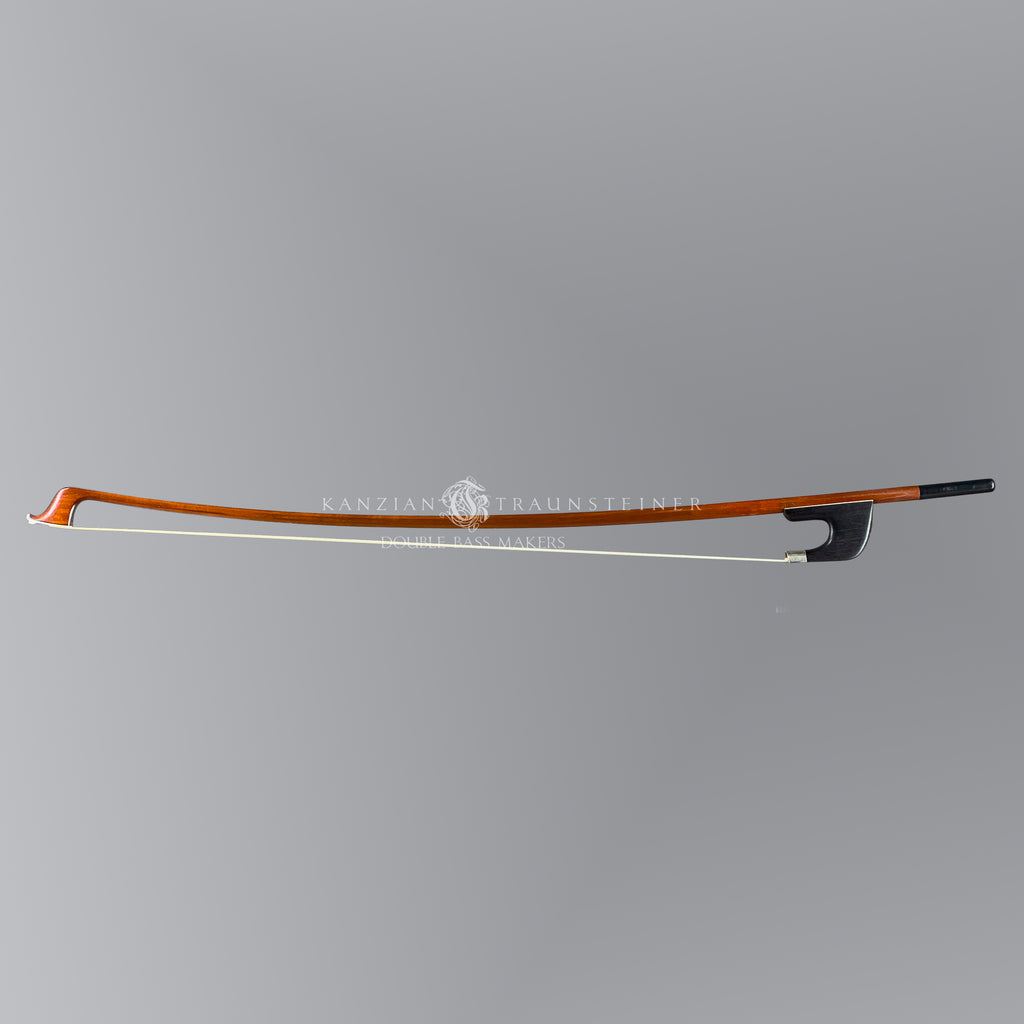 FGHM F. Günter Hoyer, made in Markneukirchen 1950. German double bass bow: Full view