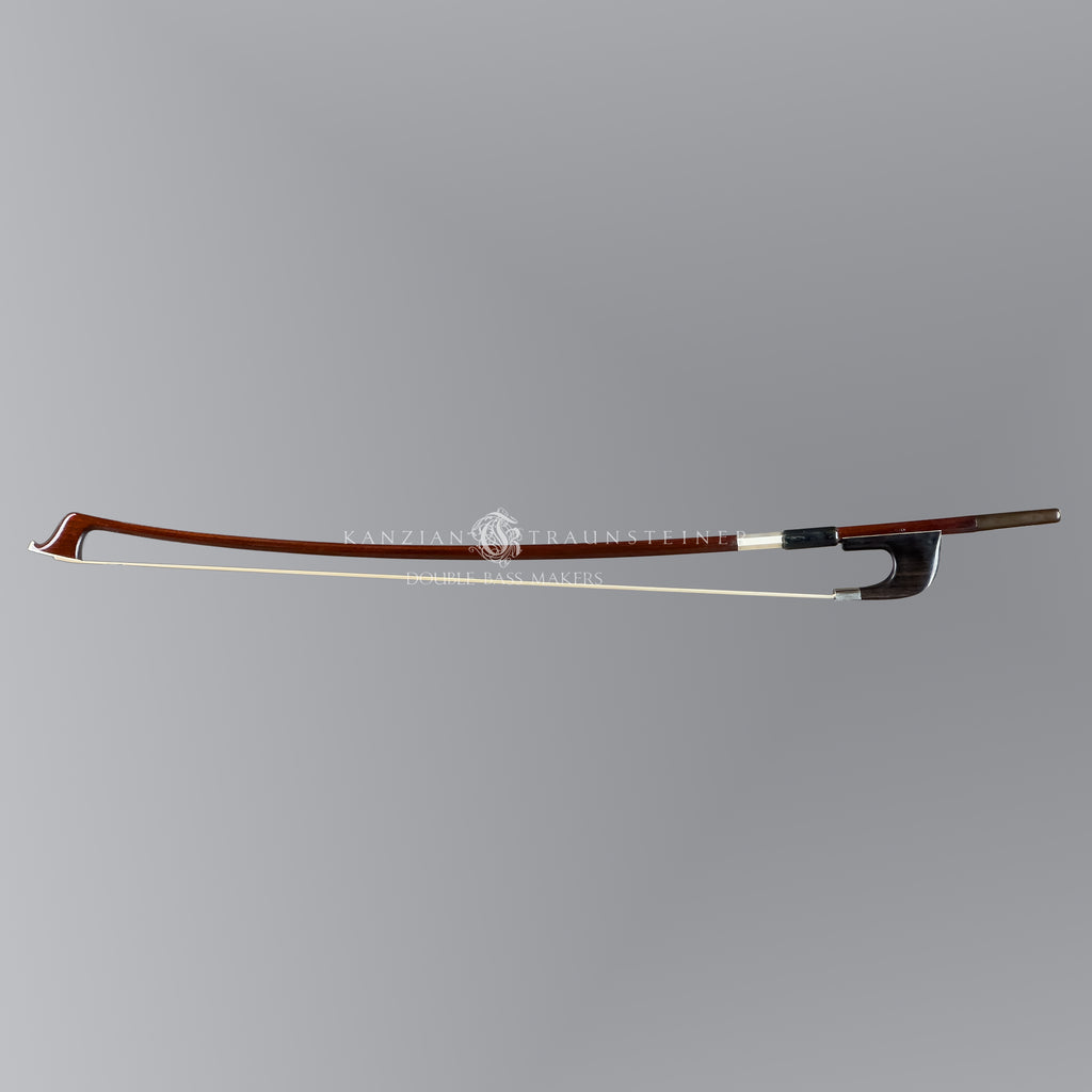 Horst Schicker Silver double bass German bow full view