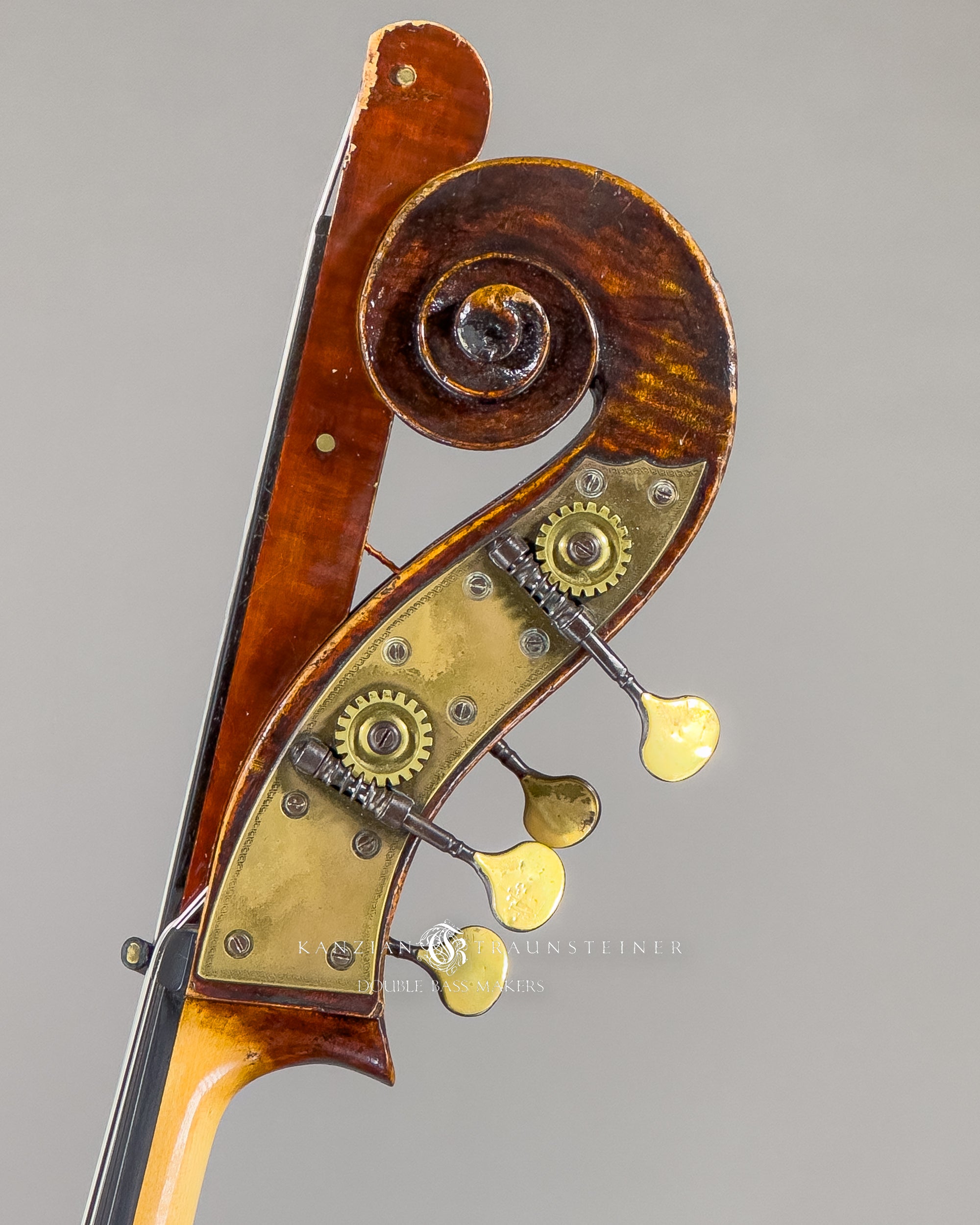 ex Vienna Symphony Orchestra Solo bass with extension left scroll view