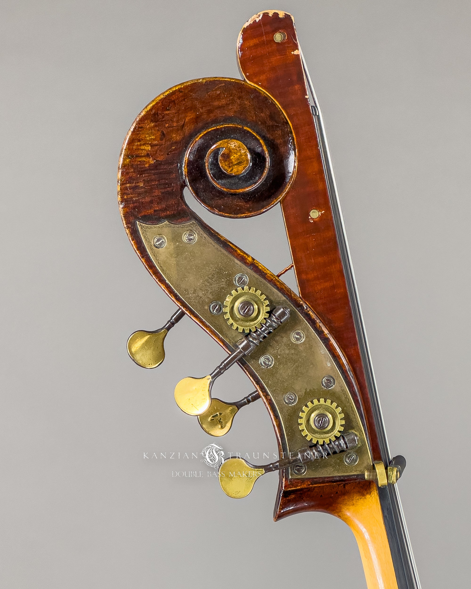 ex Vienna Symphony Orchestra Solo bass with extension right scroll view